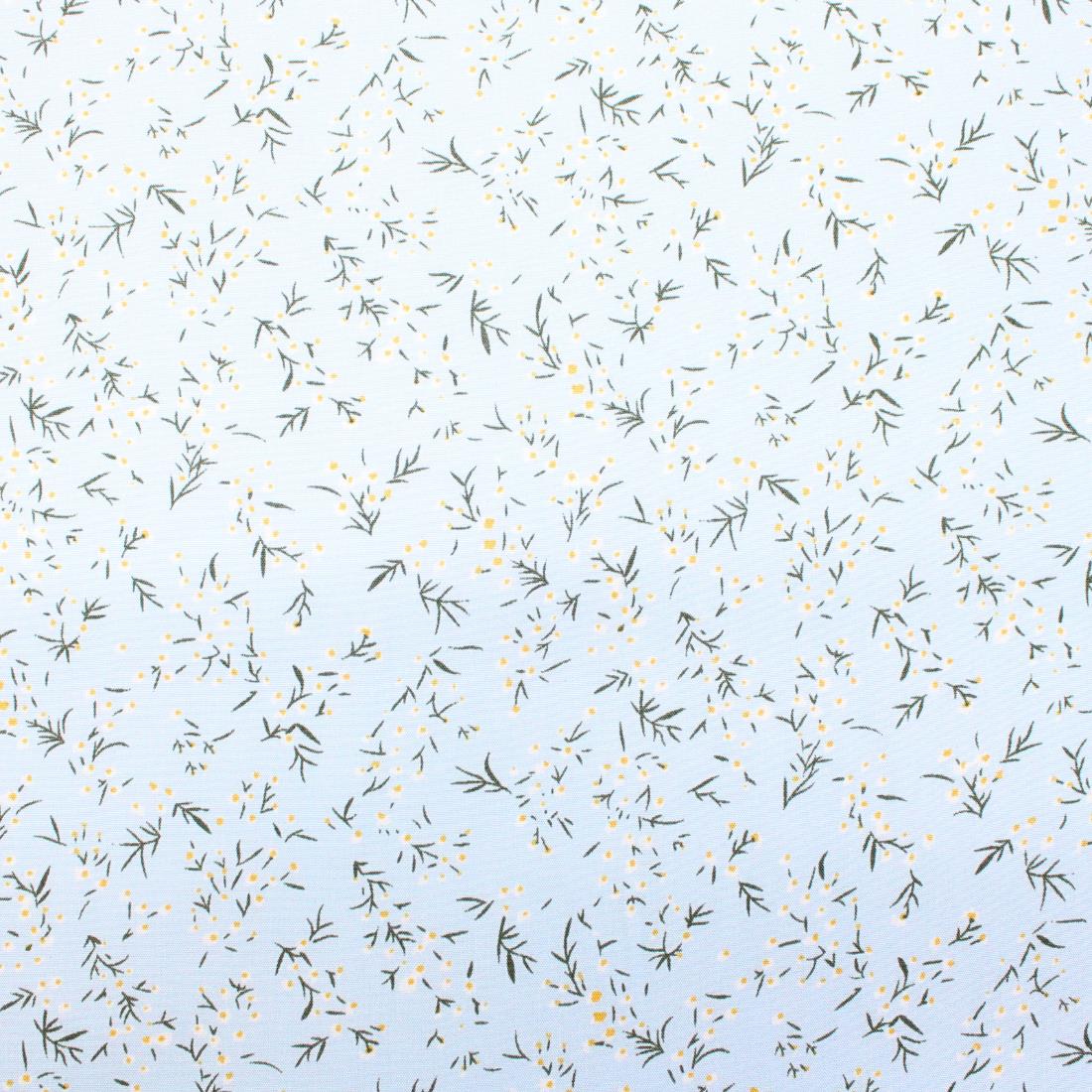 Sky Blue Crepe 2 Yards of Printed Dressmaking Viscose