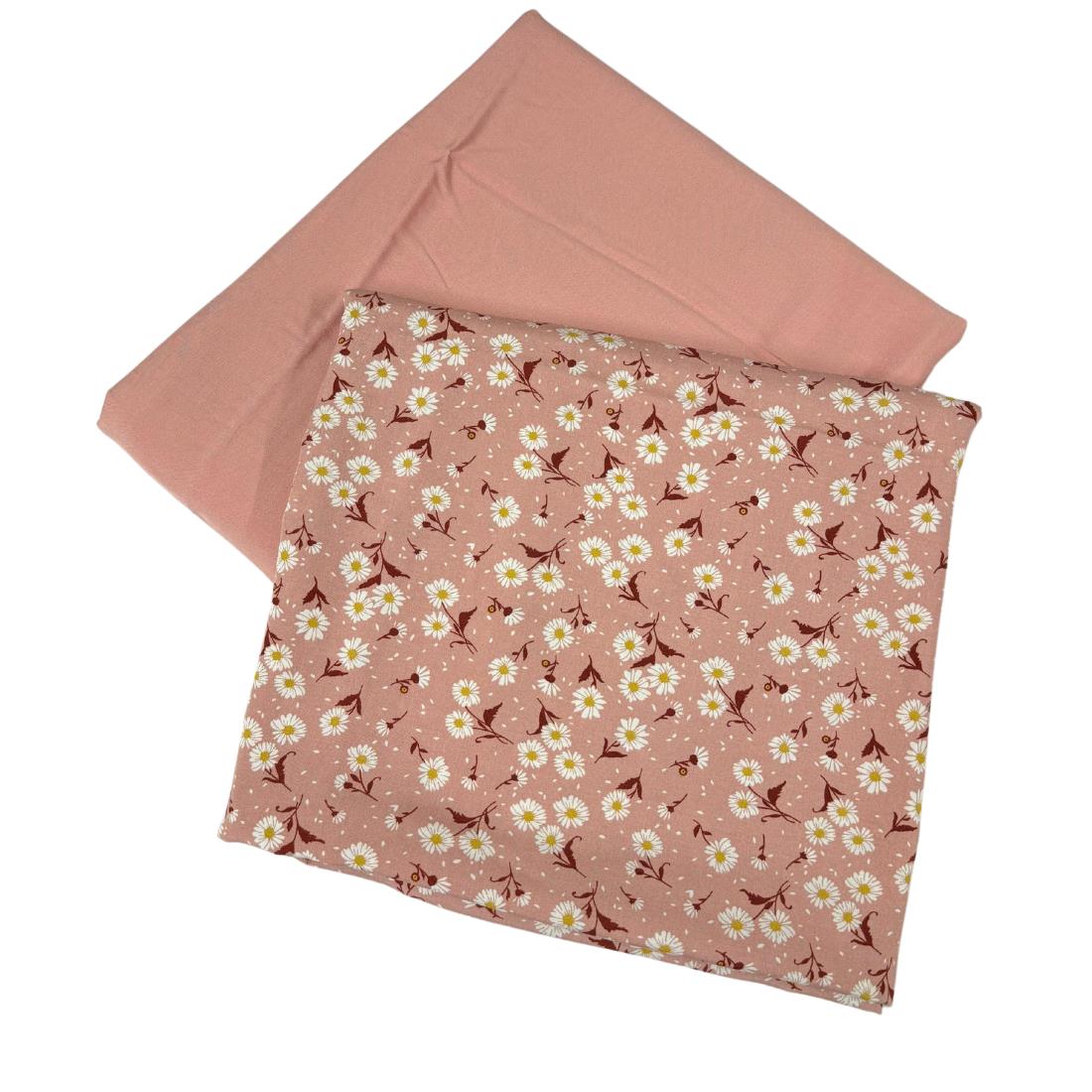 Dusky Pink Printed Crepe 2 Piece Summer Viscose Suit