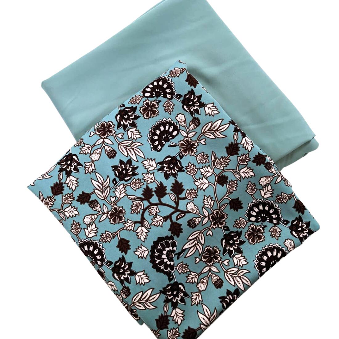 Mint Printed Crepe 2 Piece Summer Viscose Suit