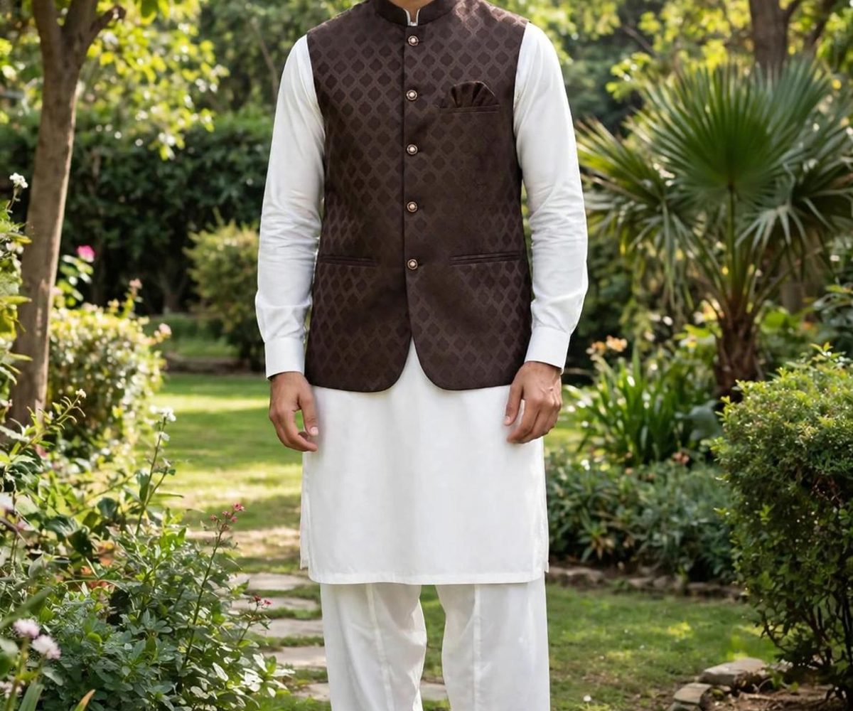 Dark Brown Mens Waistcoat