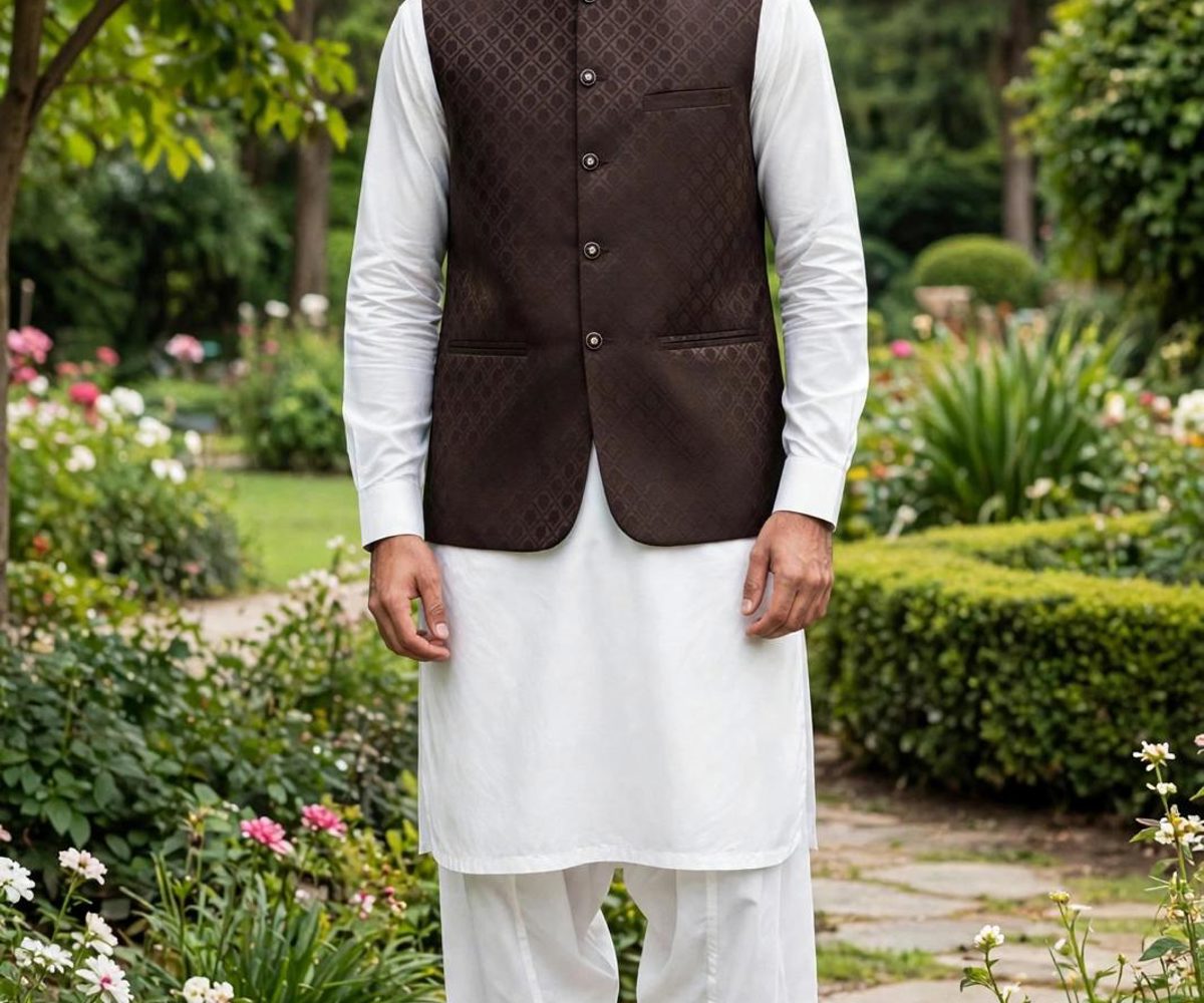 Dark Brown Mens Waistcoat