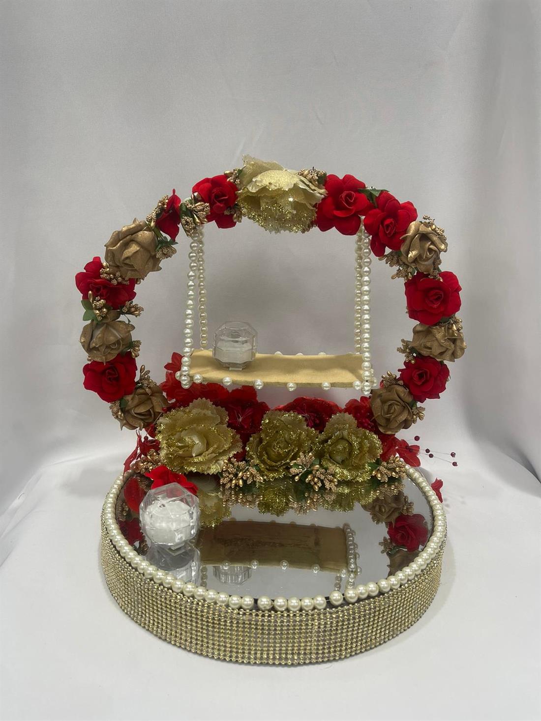 RED & Gold Mehndi Plates