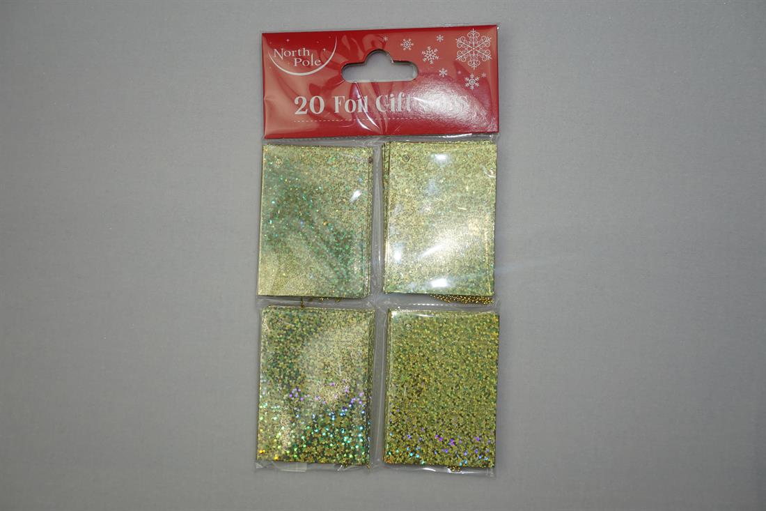 Gold 20 Foil Gift Tags