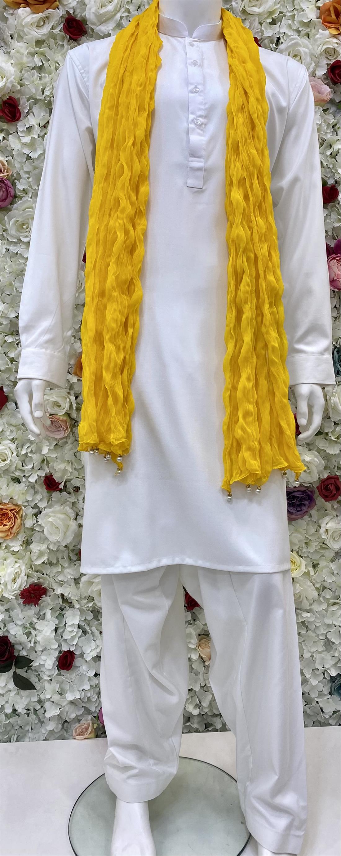 Yellow Mens Shawls