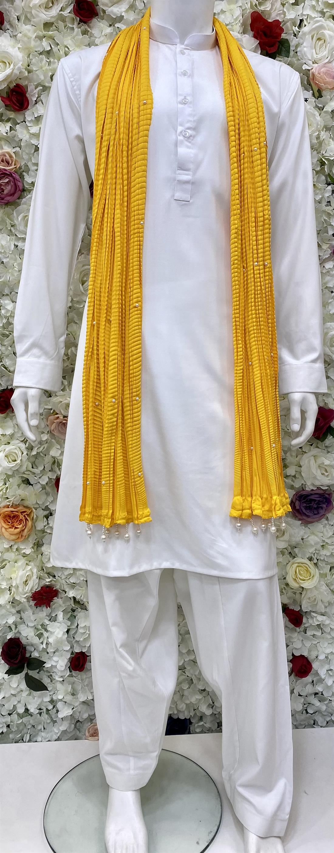 Yellow Mens Shawls
