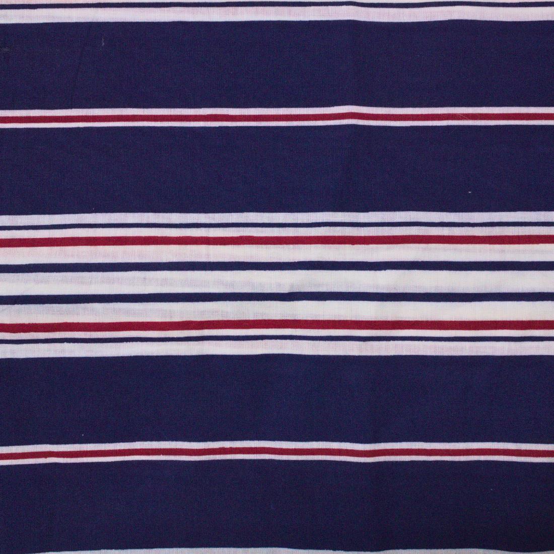 Multicolour Stripes Polyester Cotton Fabric