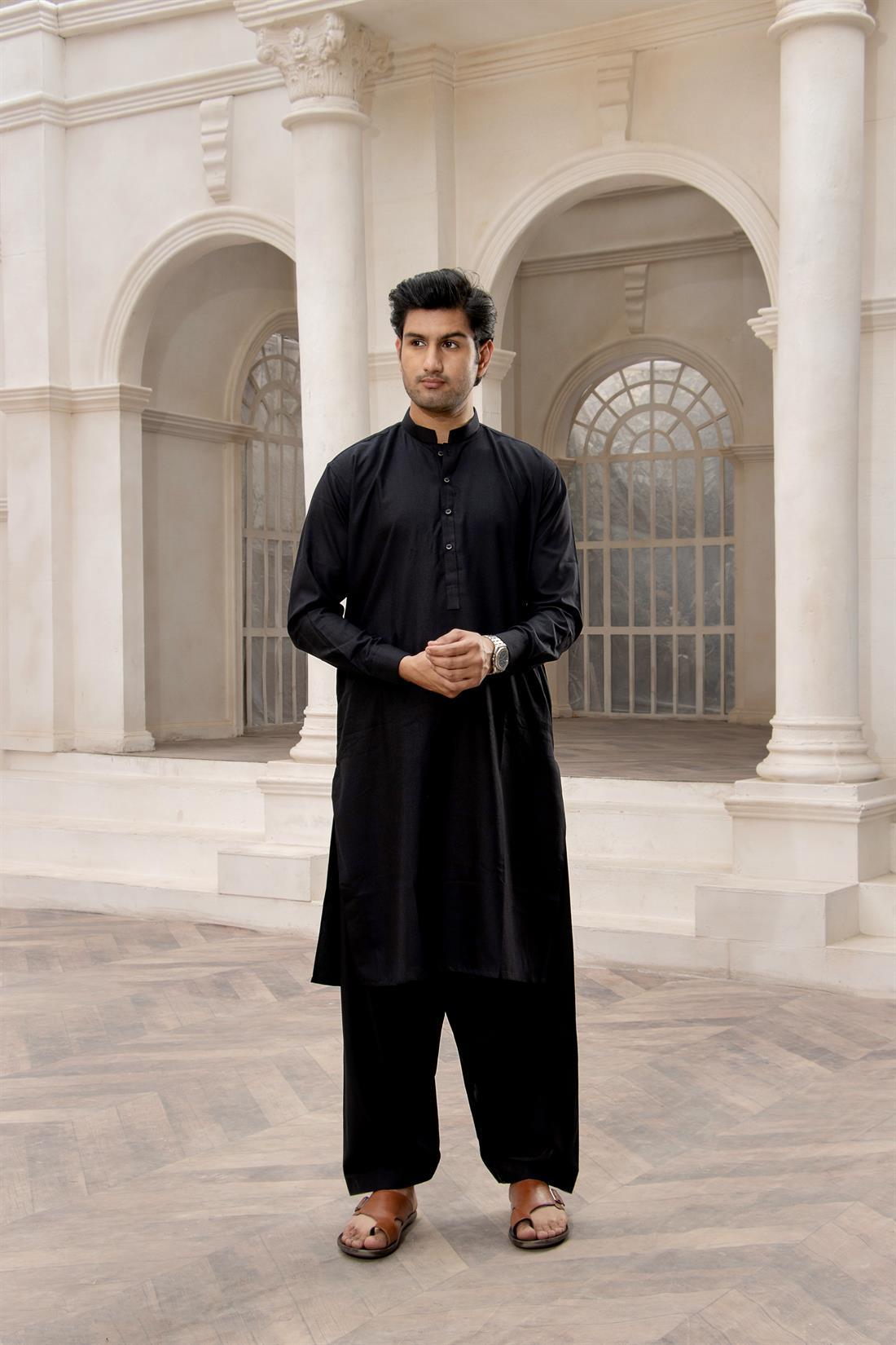 Black MENS Shalwar Kameez