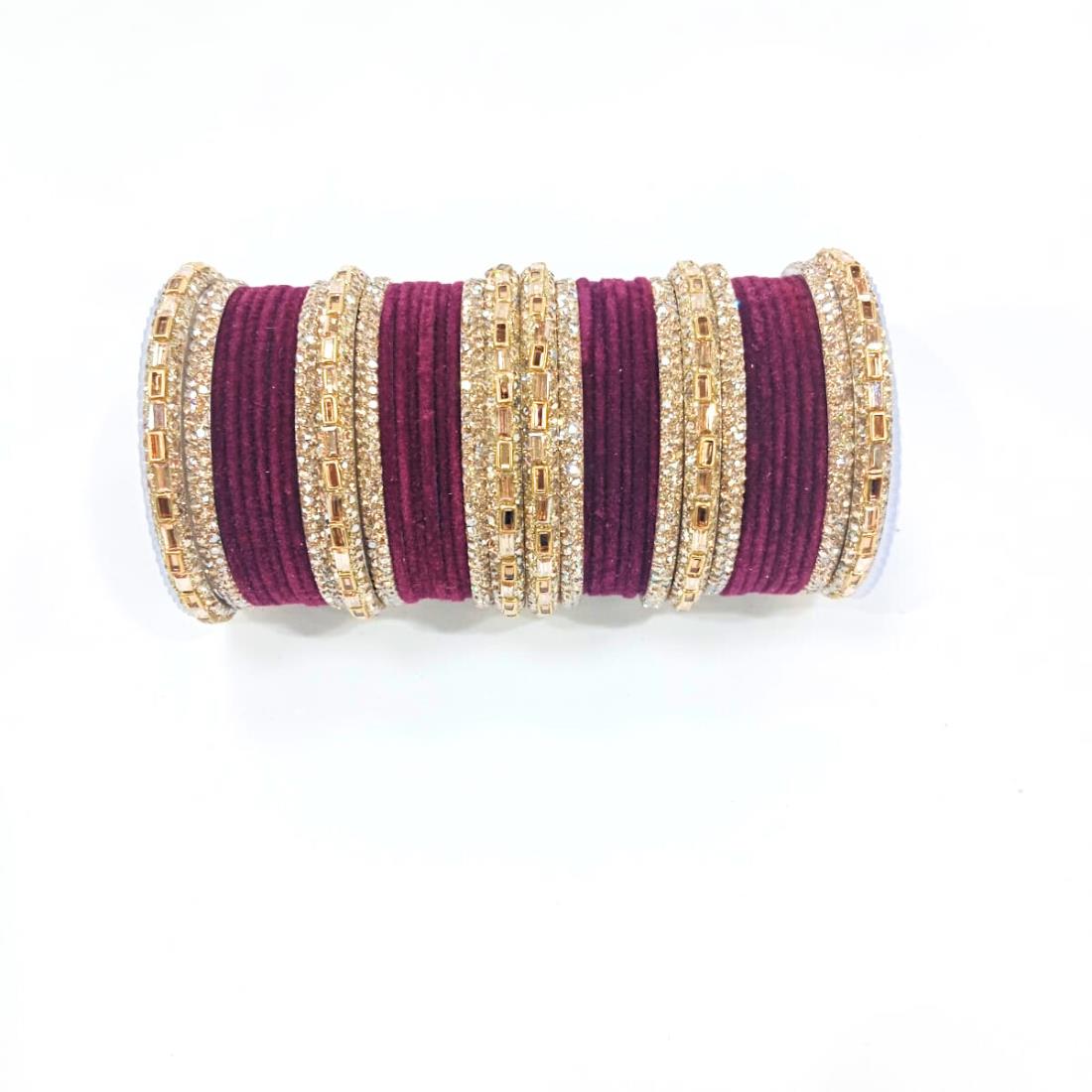 Plum Beautiful Designer Bangles Set.