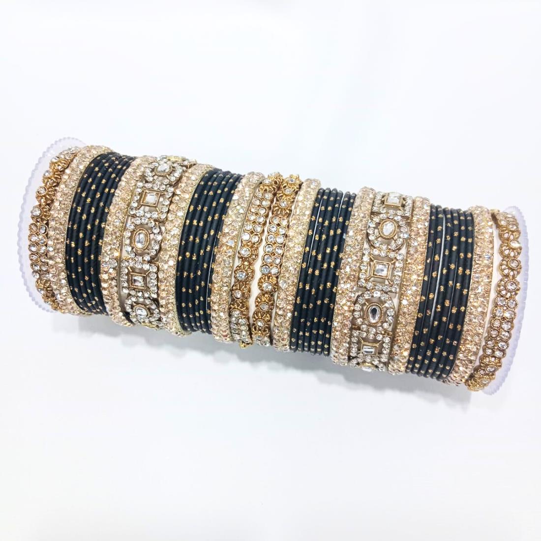 Black Beautiful Designer Bangles Set.