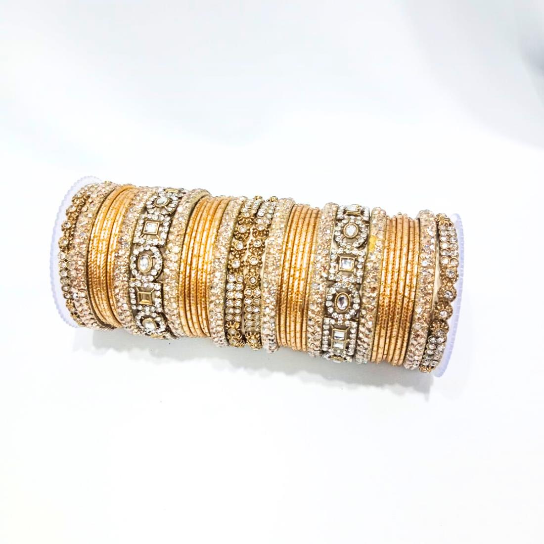 Gold Beautiful Designer Bangles Set.