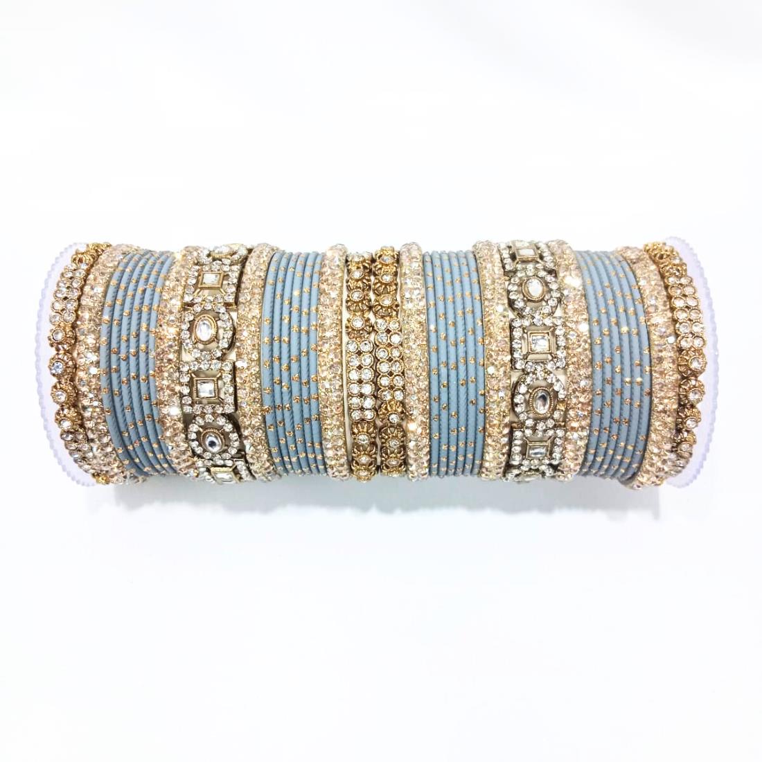 Grey Beautiful Designer Bangles Set.