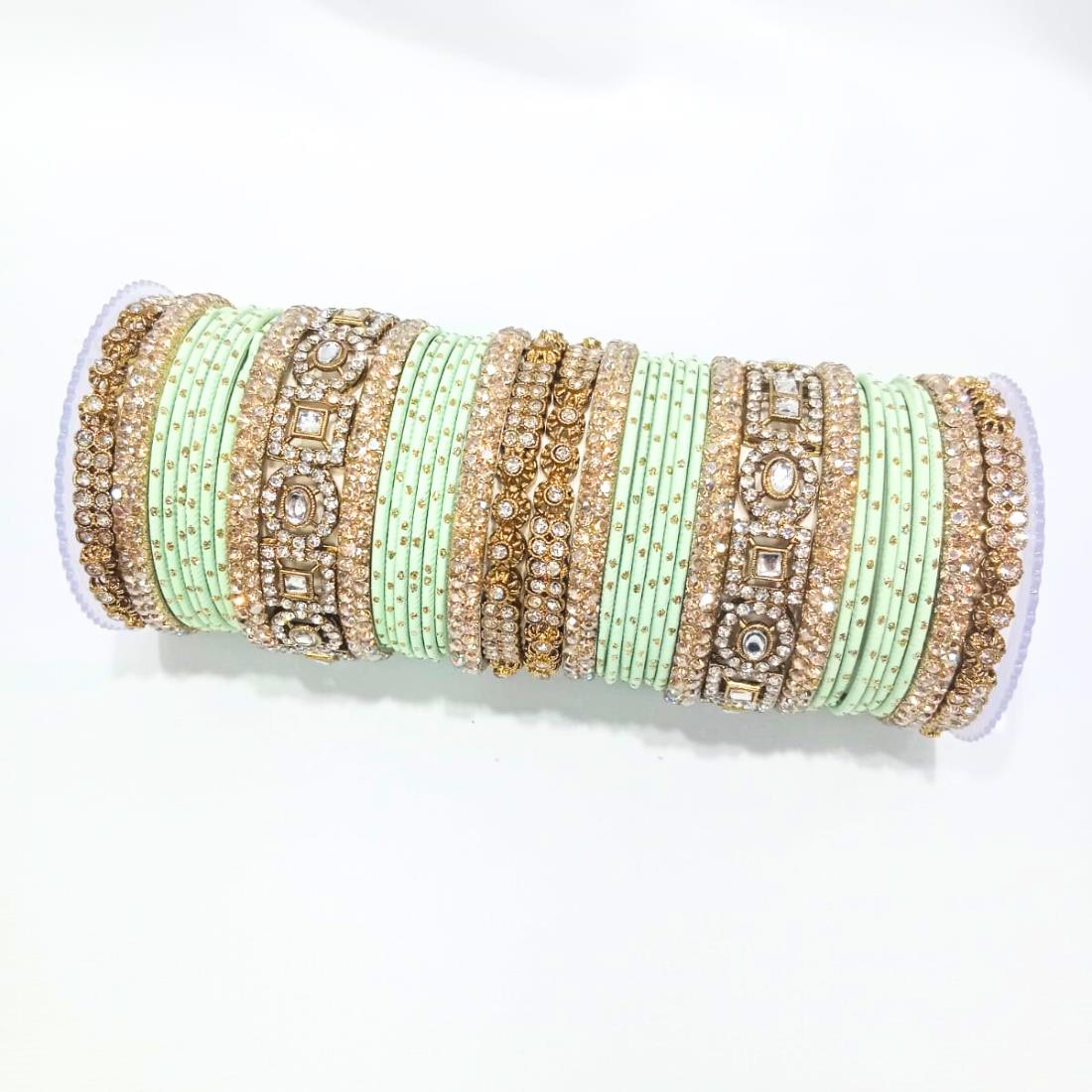 Mint Beautiful Designer Bangles Set.