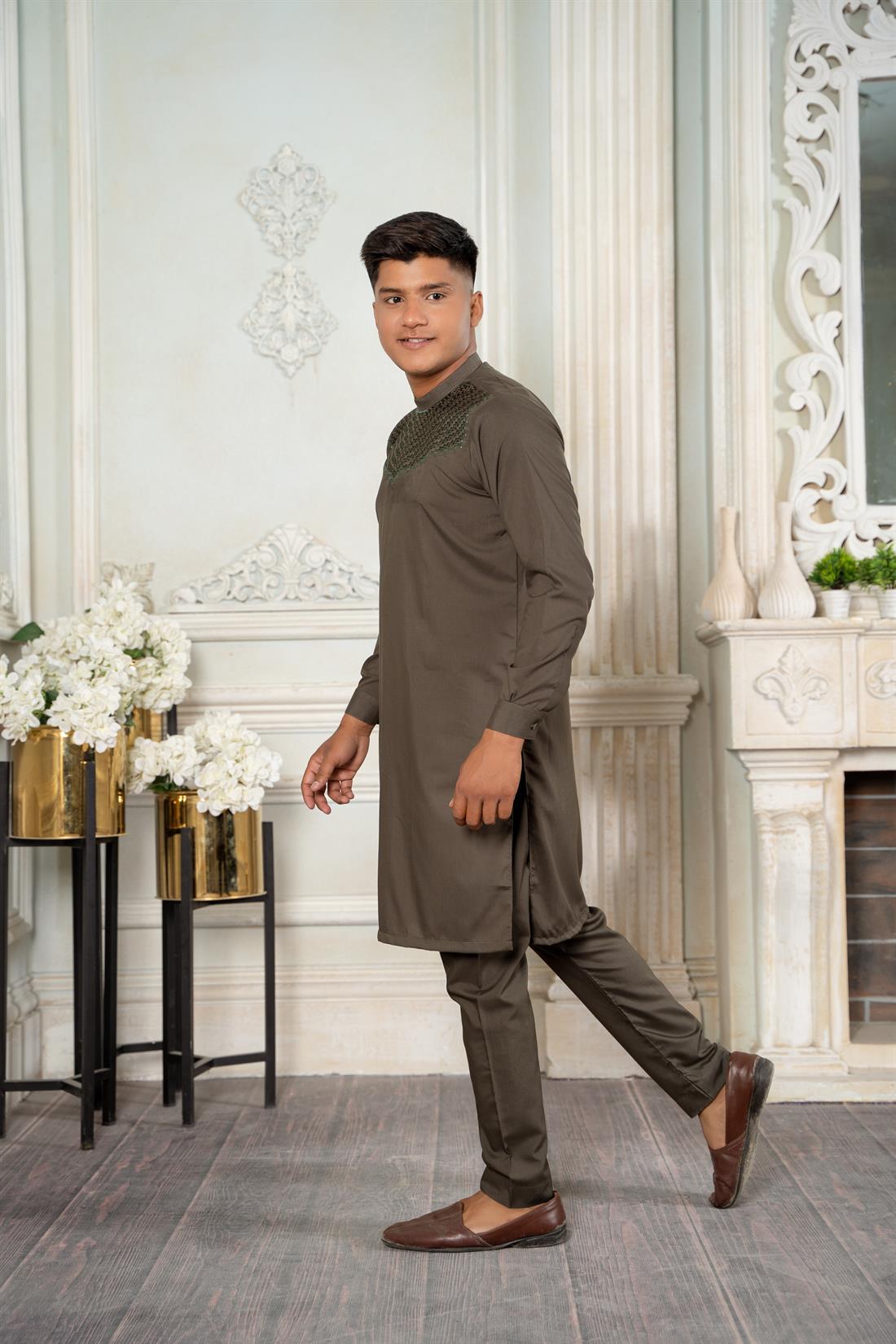 Petrol Mens Salwar Kameez