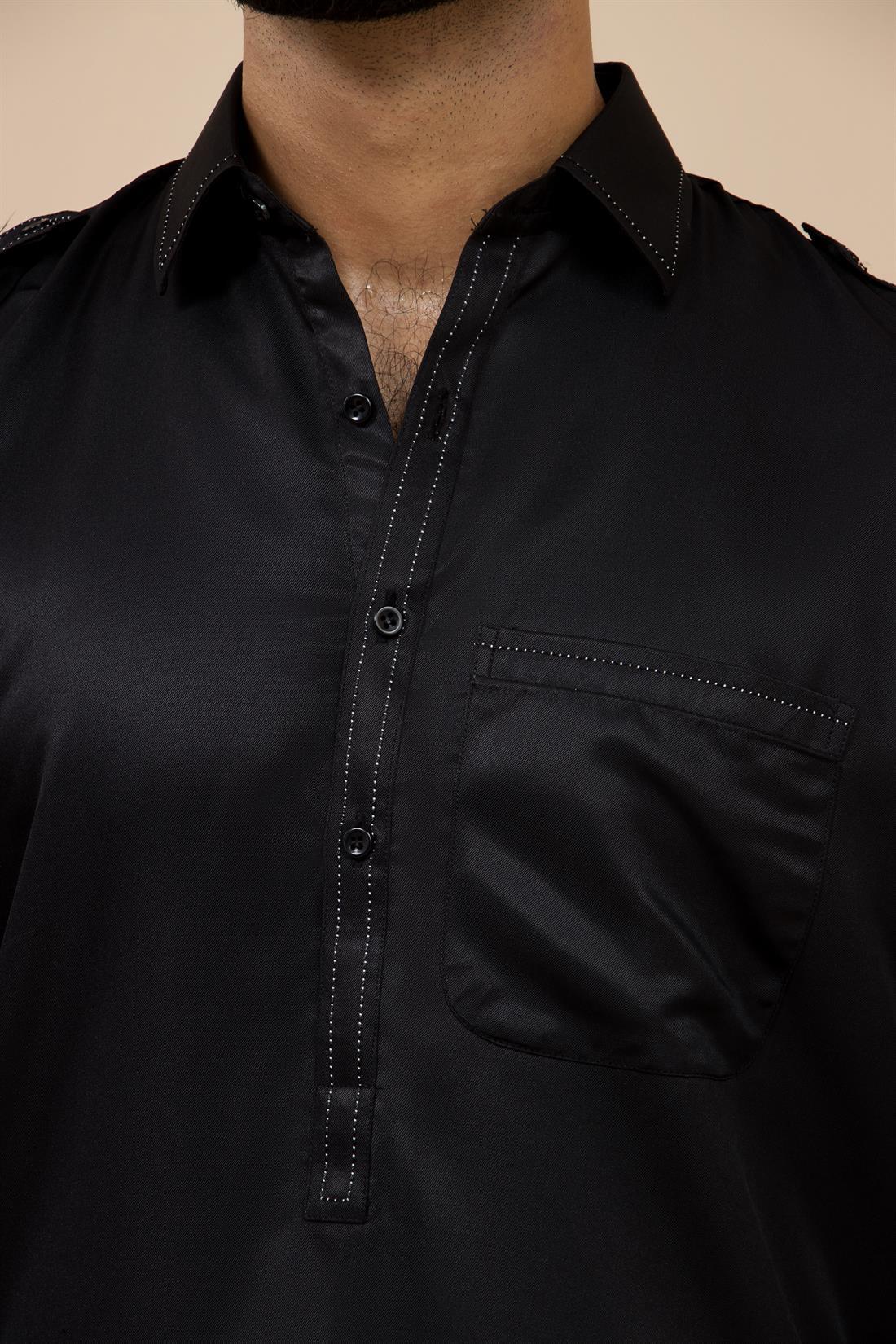 Black Mens Salwar Kameez