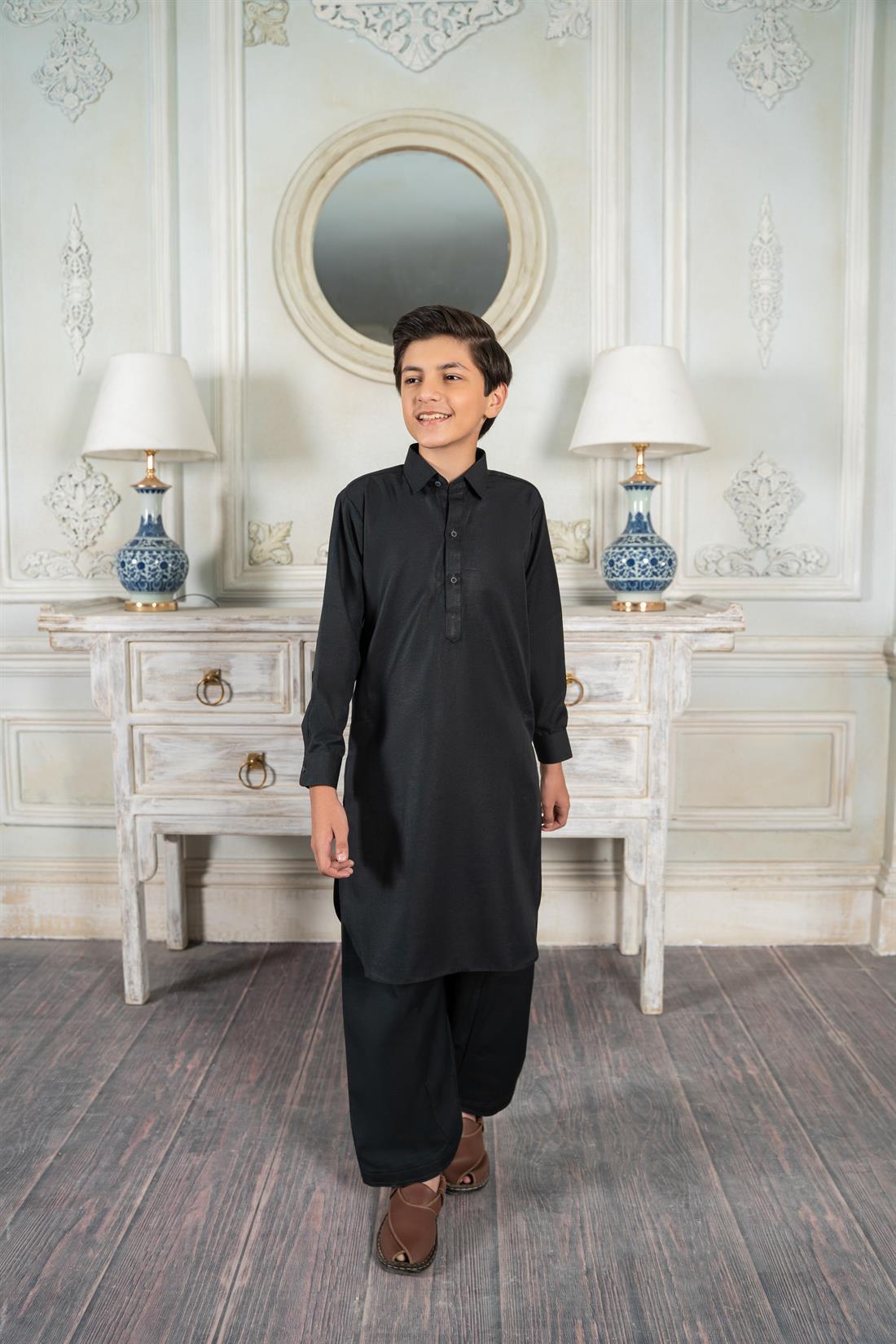 Black Mens Salwar Kameez