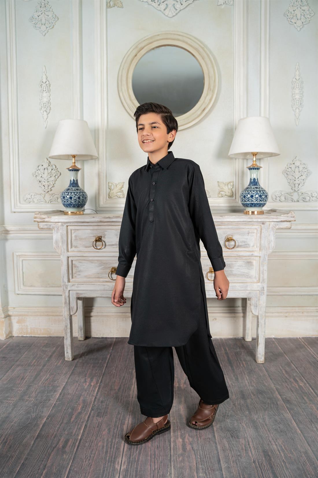 Black Mens Salwar Kameez
