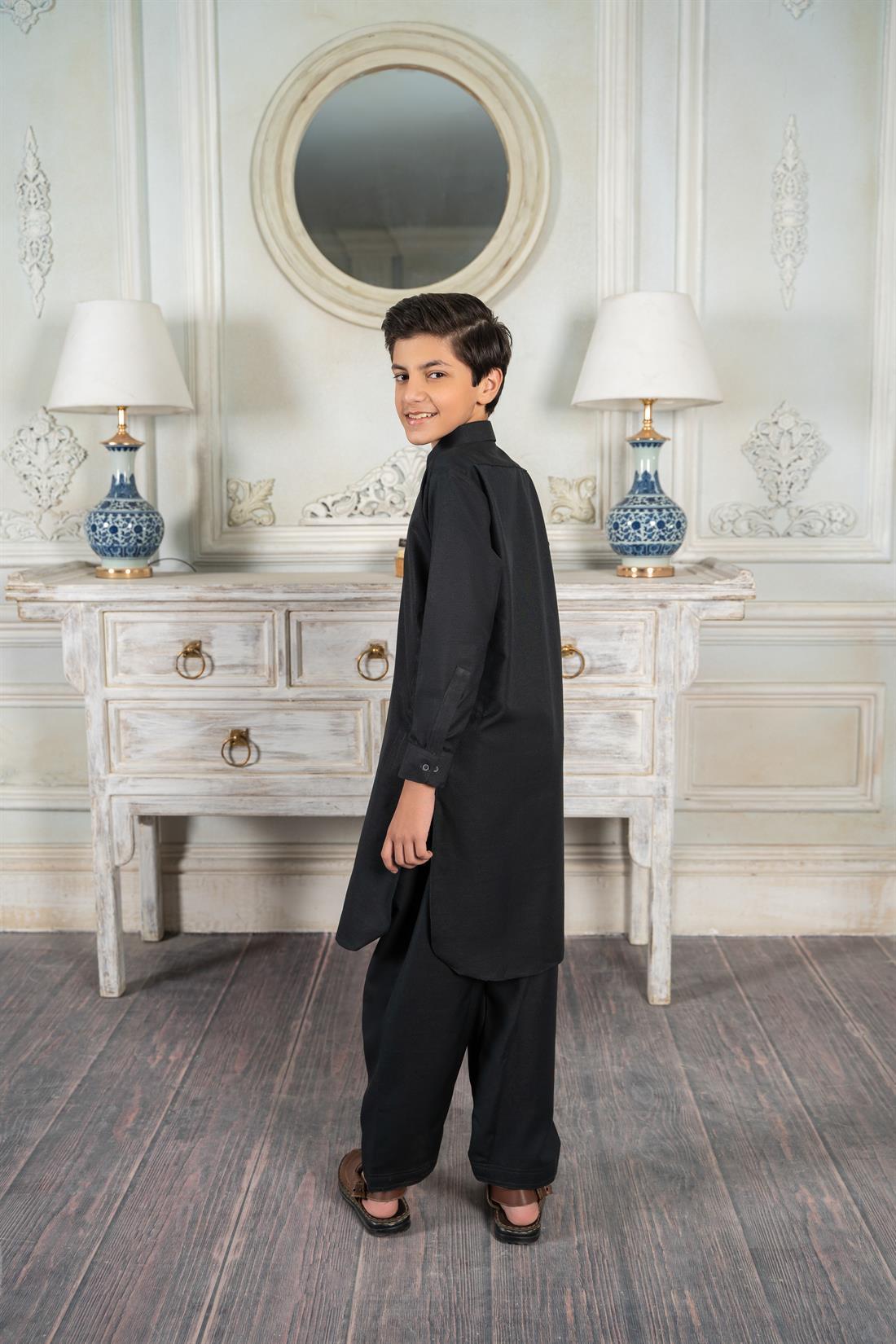 Black Mens Salwar Kameez