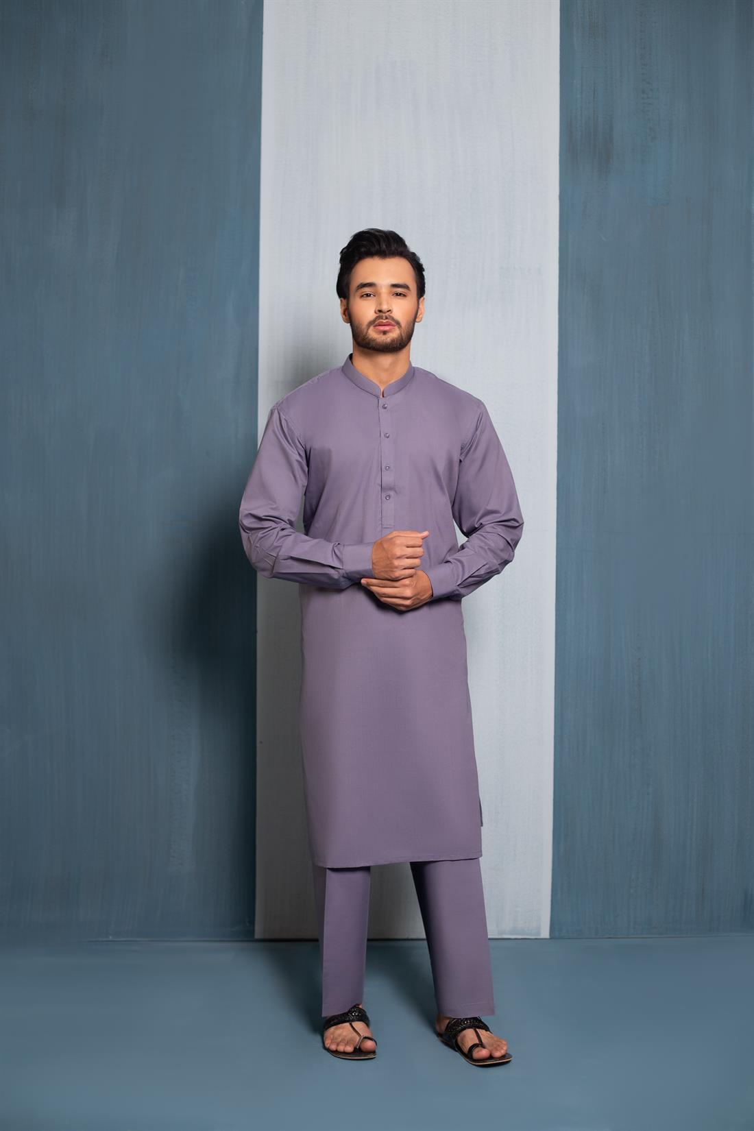 Dark Grey Mens Kurta Pajama
