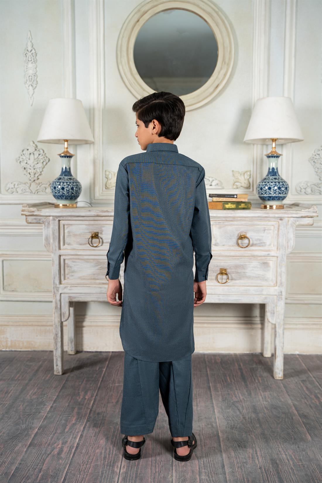 Grey Mens Salwar Kameez