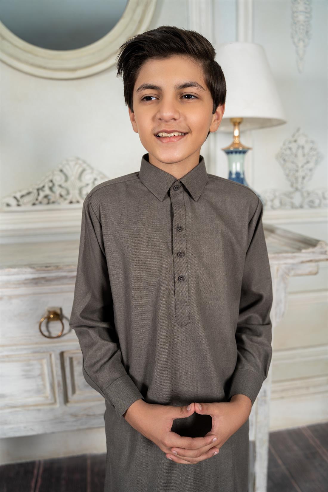 Light Brown Mens Salwar Kameez
