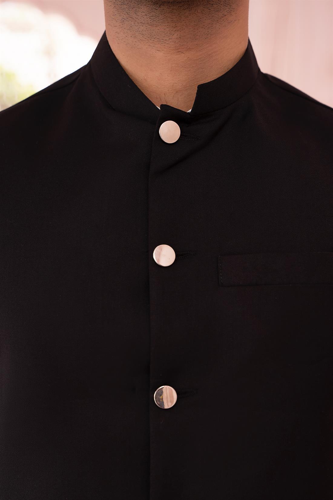 Black Suit Waistcoat
