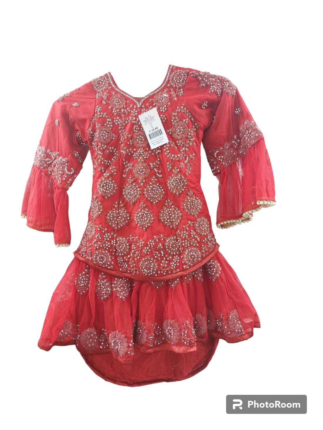 Red Girls 3 Piece Suit