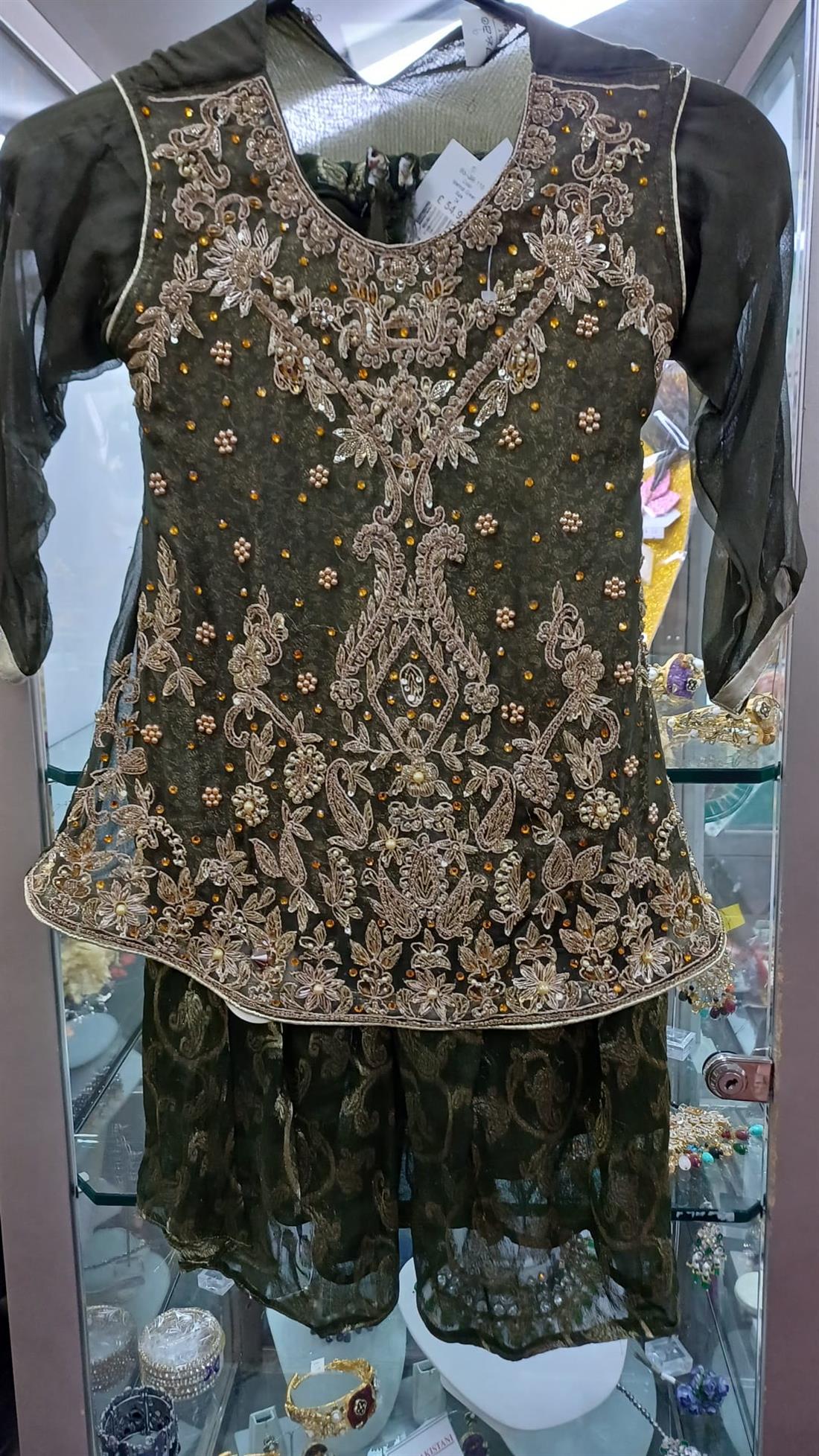 Olive Girls 3 Piece Suit Damaged