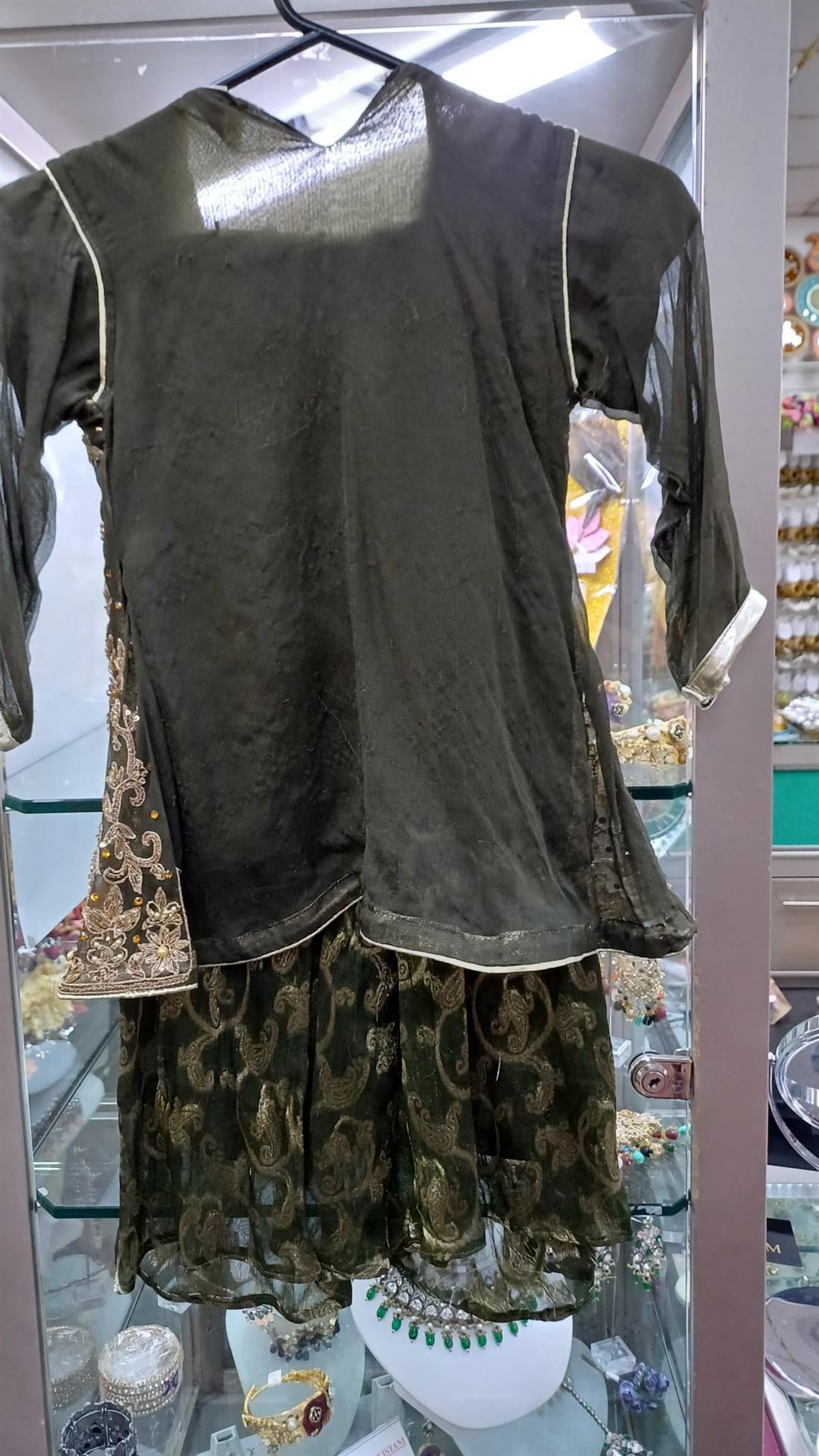 Olive Girls 3 Piece Suit Damaged