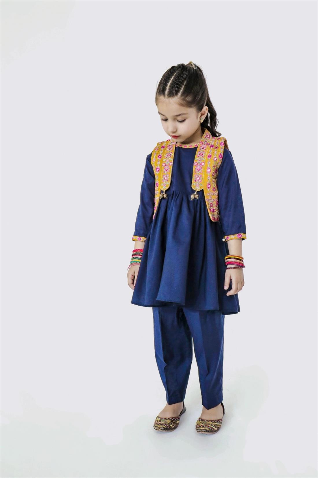 Navy Girls 2 Piece Suit