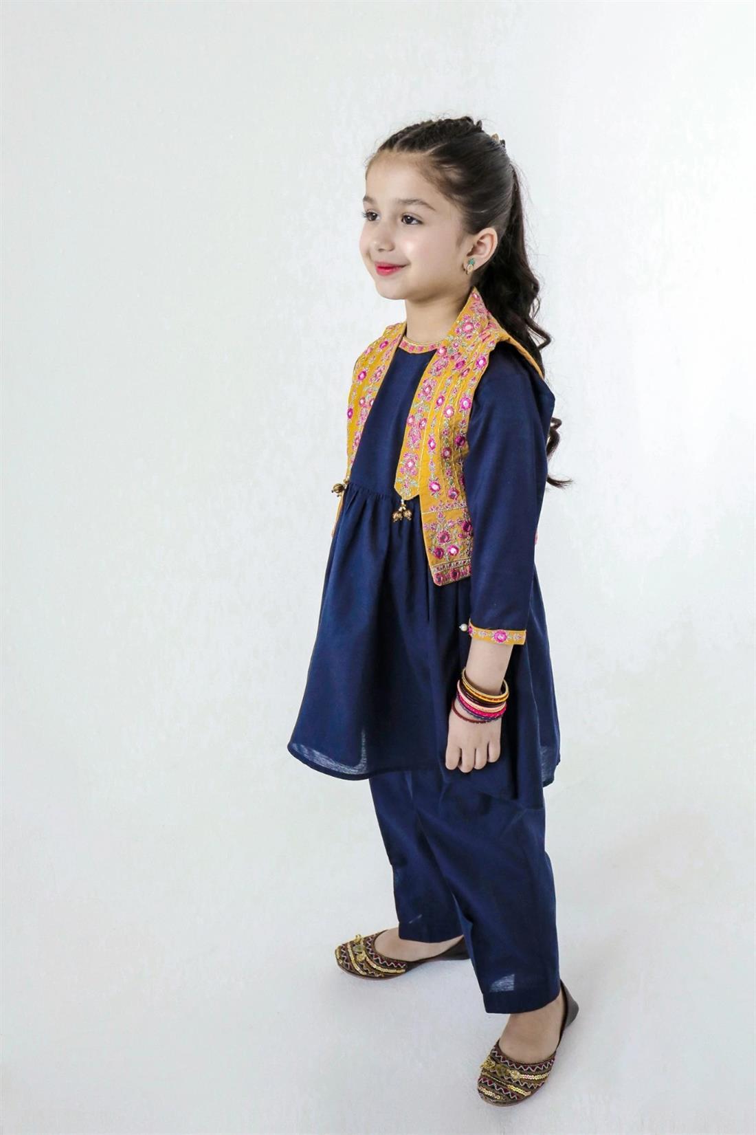 Navy Girls 2 Piece Suit