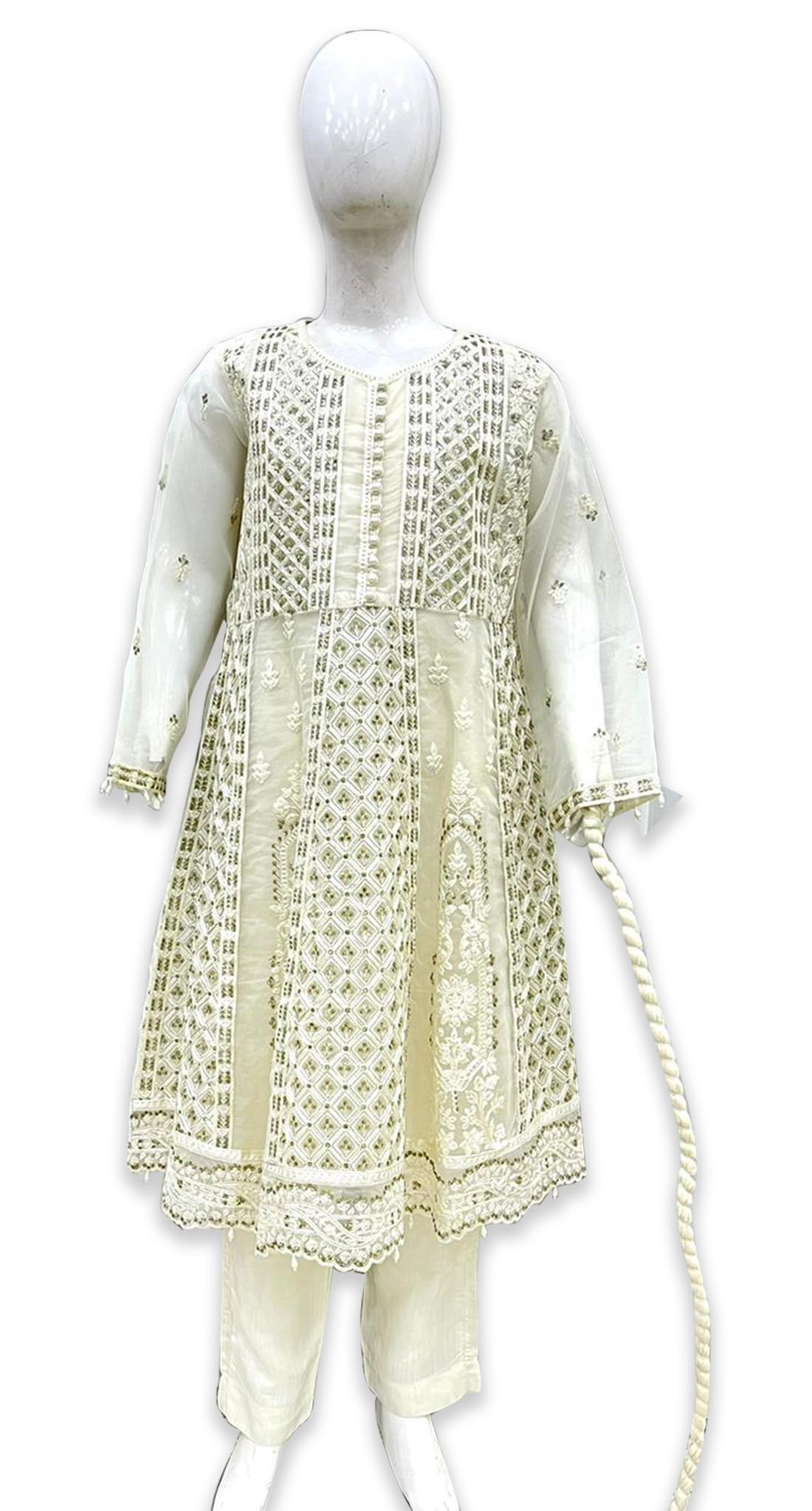 Light Gold Girls 3 Piece Suit