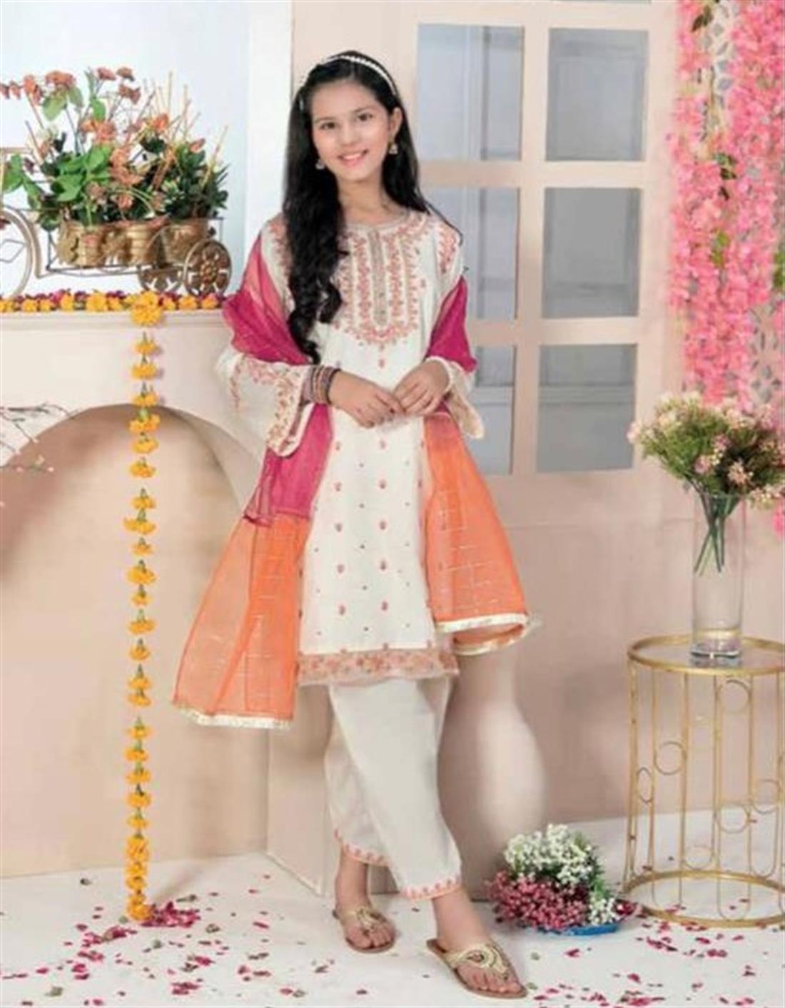 Cream Girls 3 Piece Suit