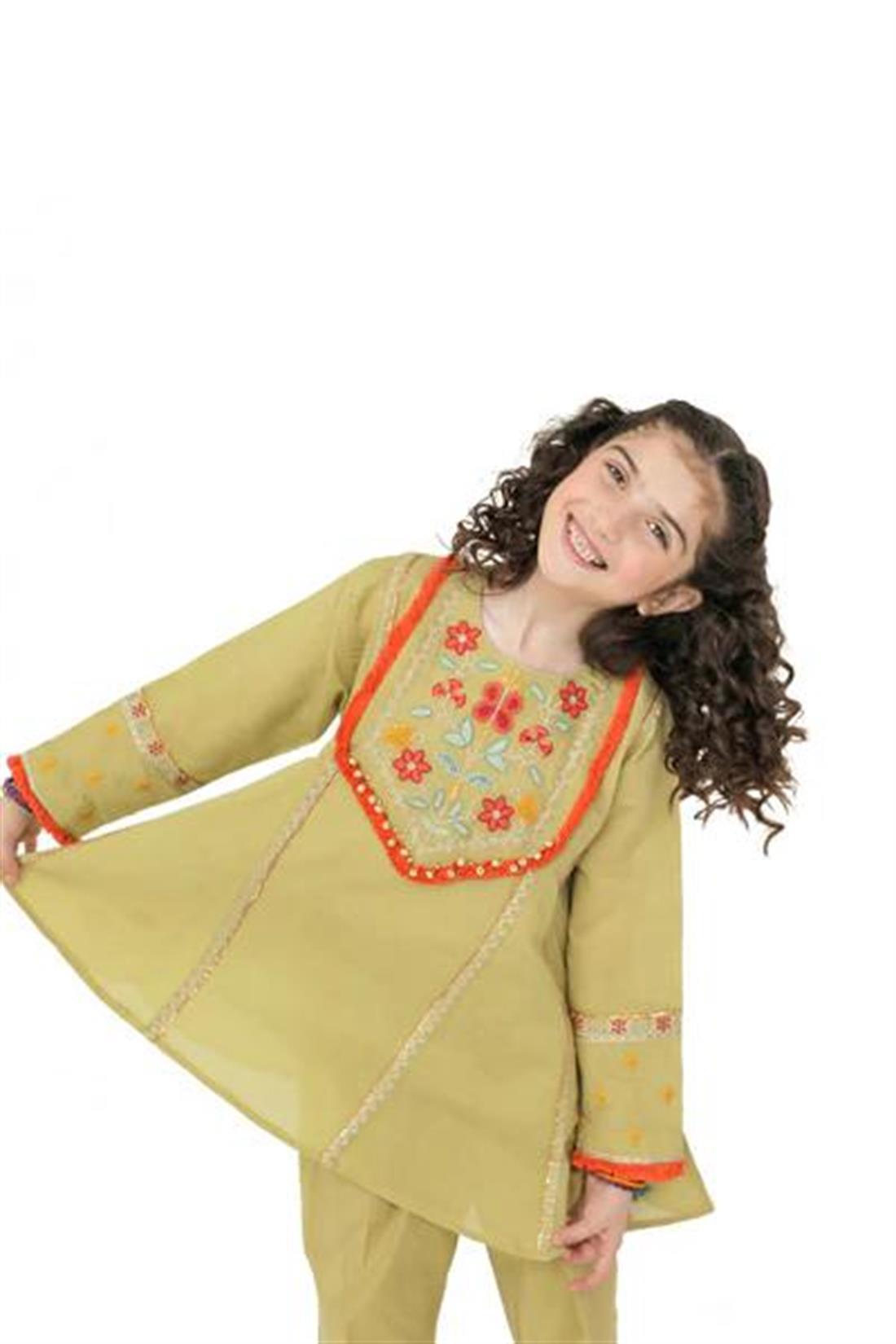 Lime Green Girls 3 Piece Suit