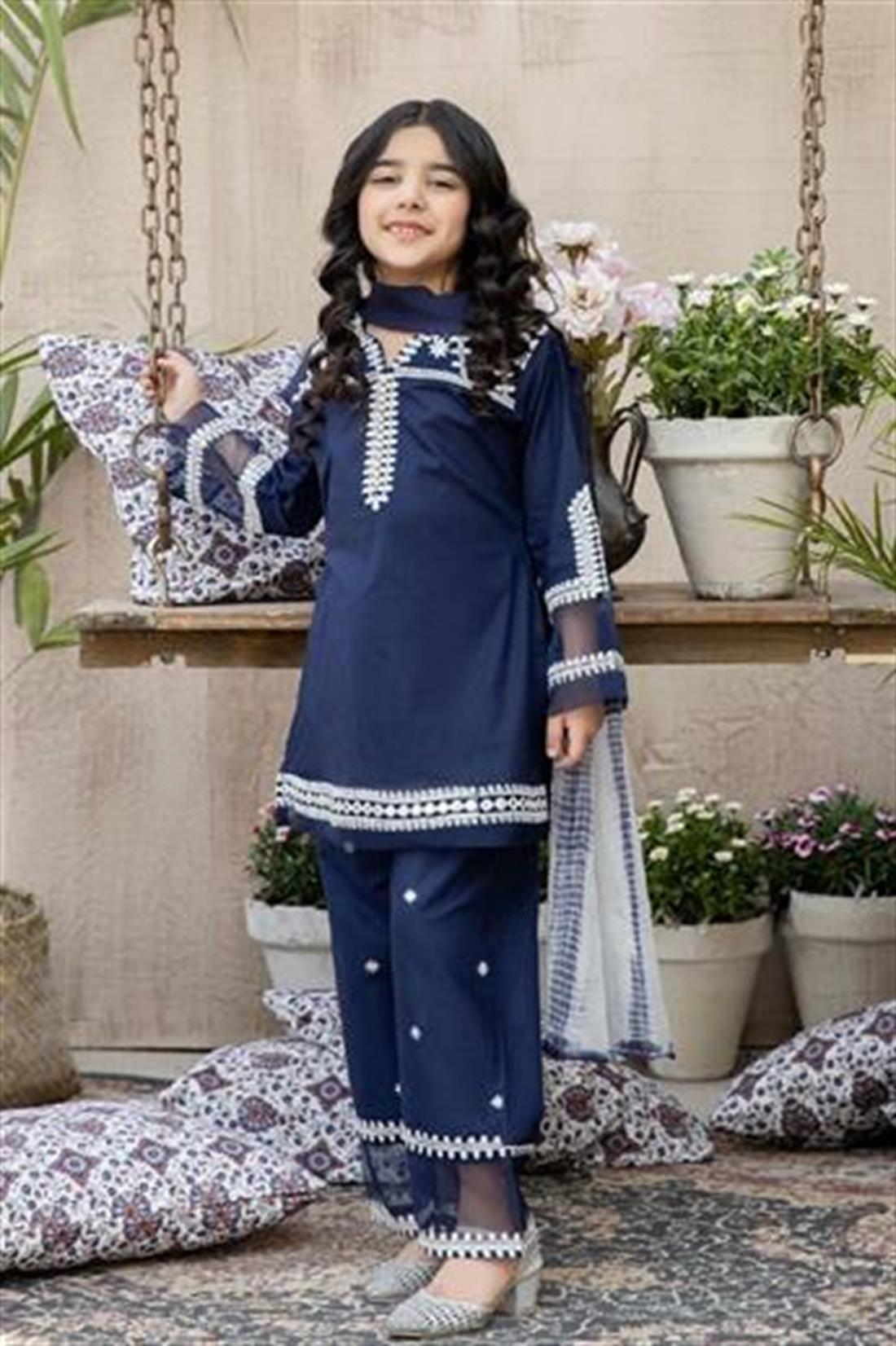 Navy Girls 3 Piece Suit