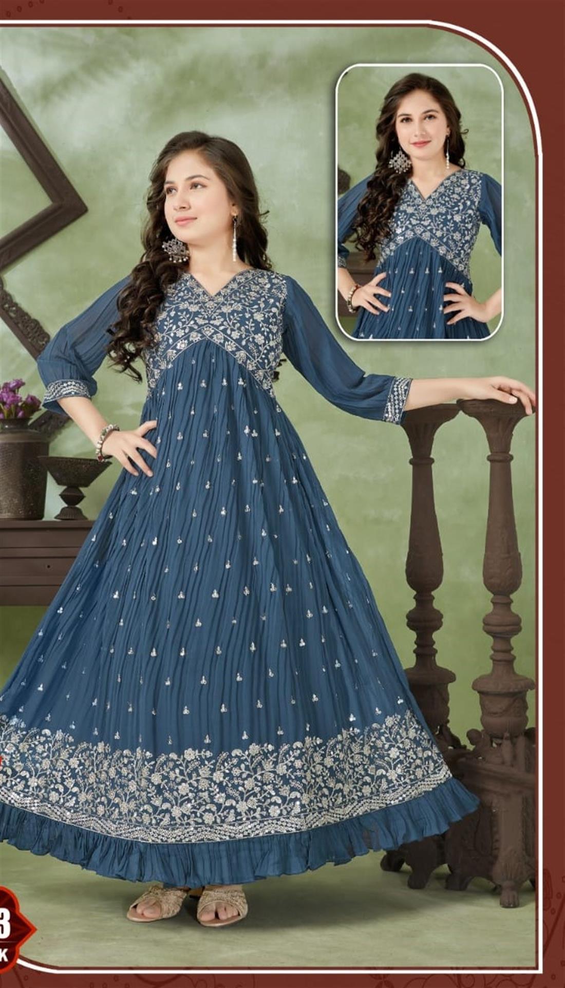 Blue Girls 1 Piece Suit