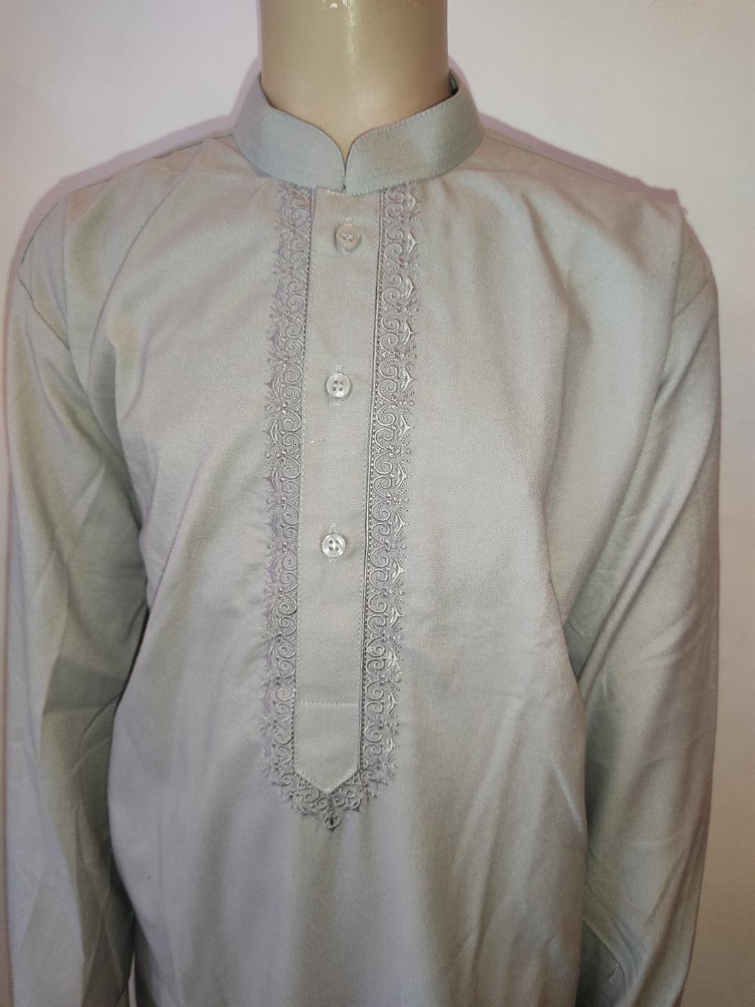 Grey Mens Salwar Kameez