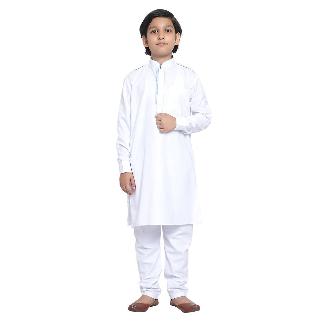 White Mens Salwar Kameez