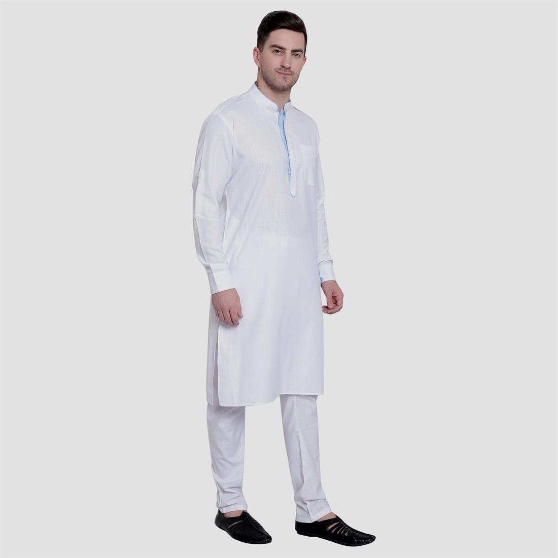 White Mens Salwar Kameez