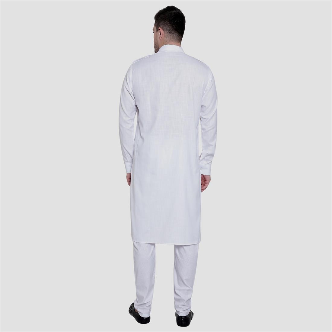 White Mens Salwar Kameez