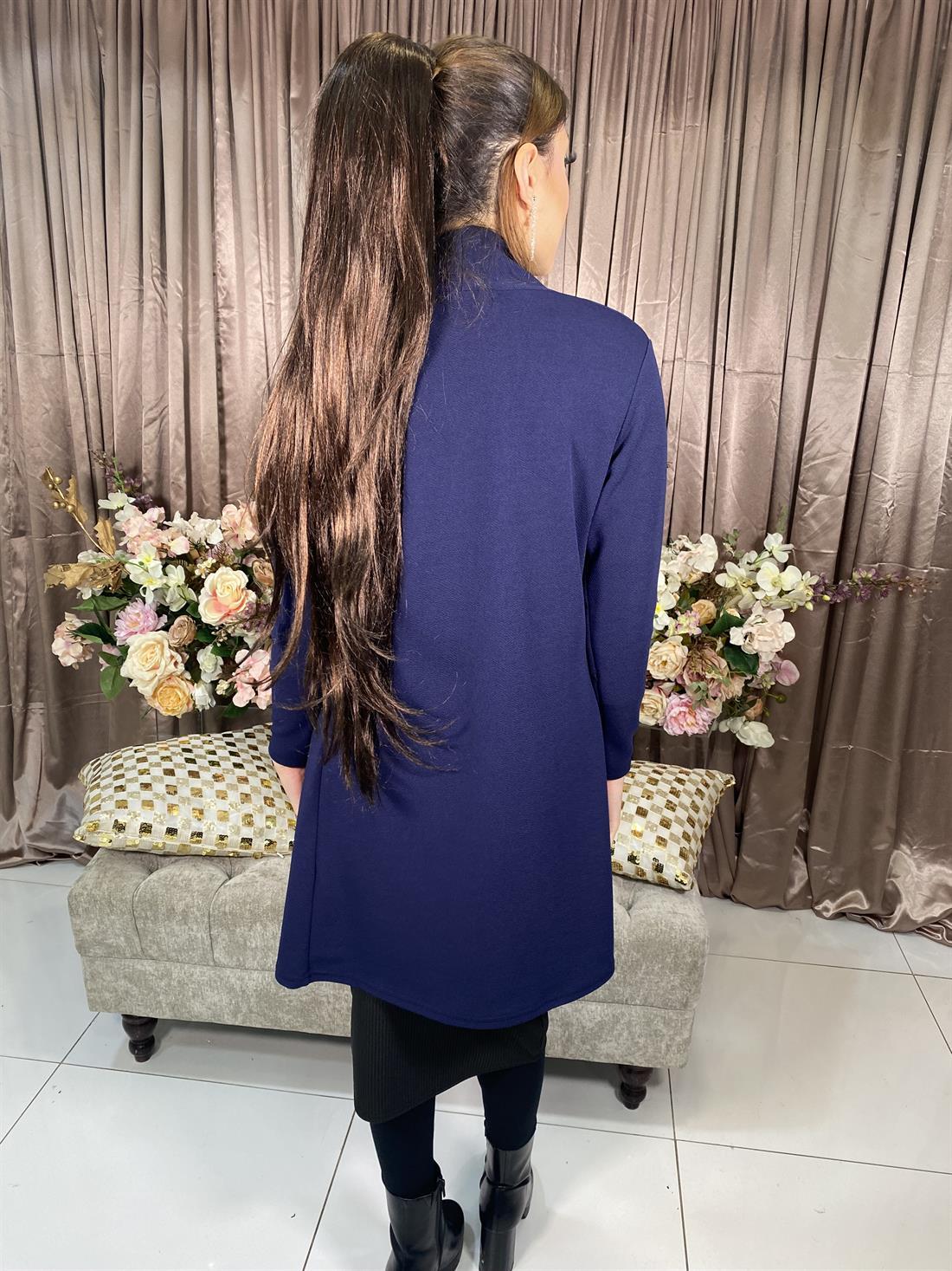 Navy Ladies Cardigan Jacket
