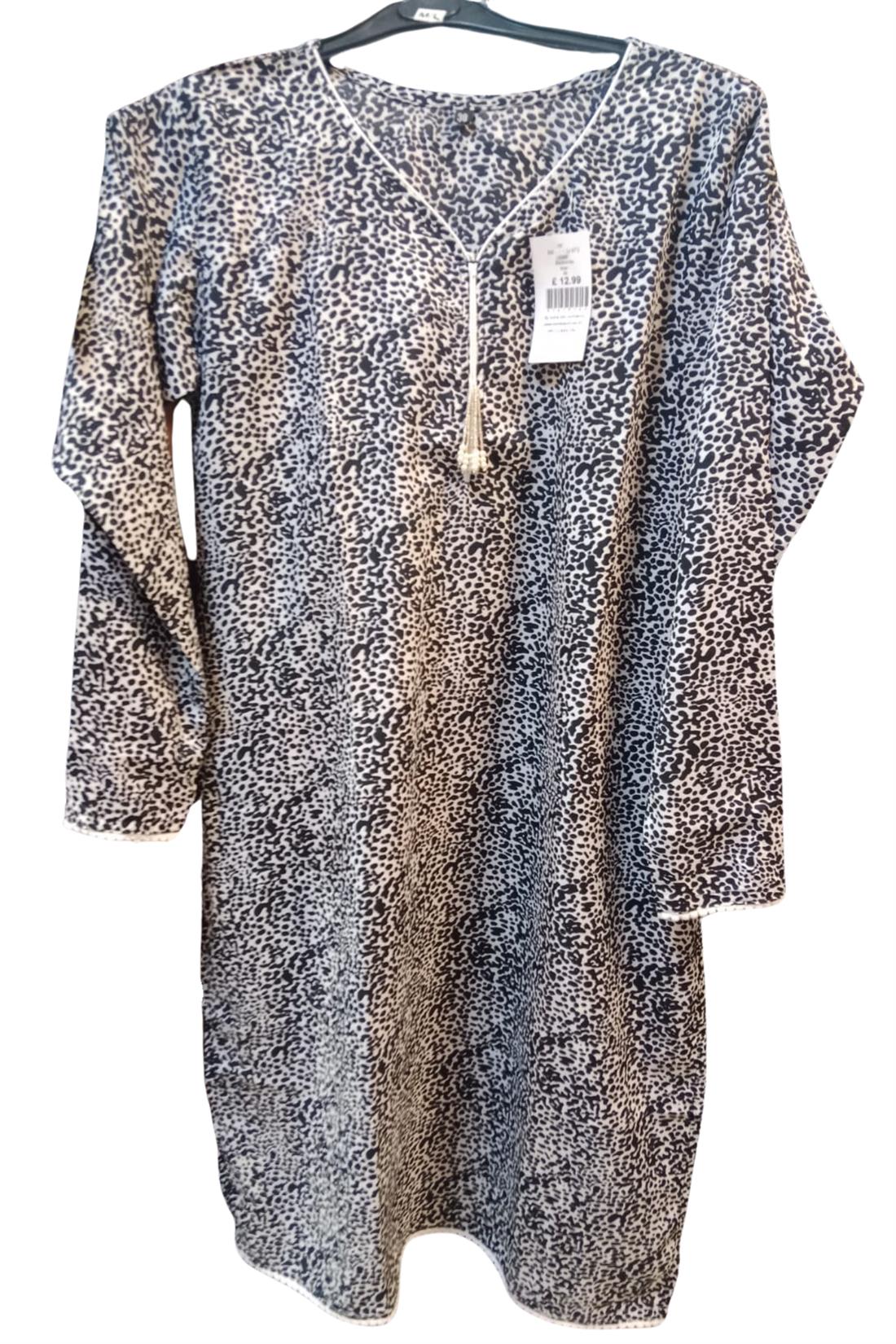 Black & White Printed Kurta