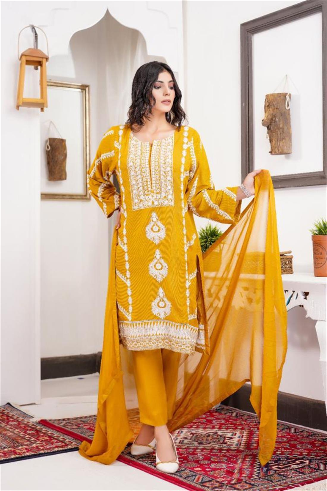 Mustard Ladies 3 Piece Suit