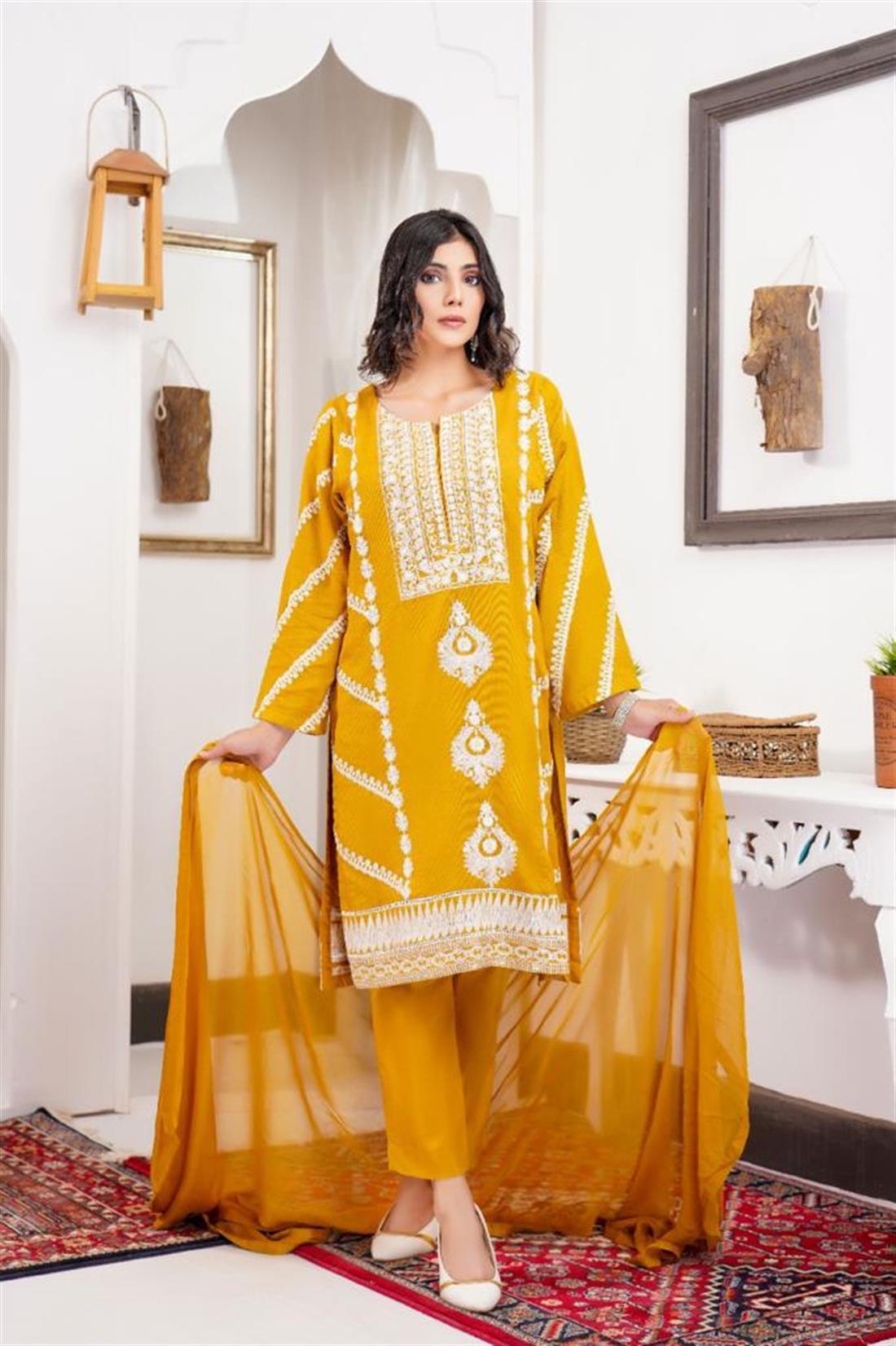 Mustard Ladies 3 Piece Suit