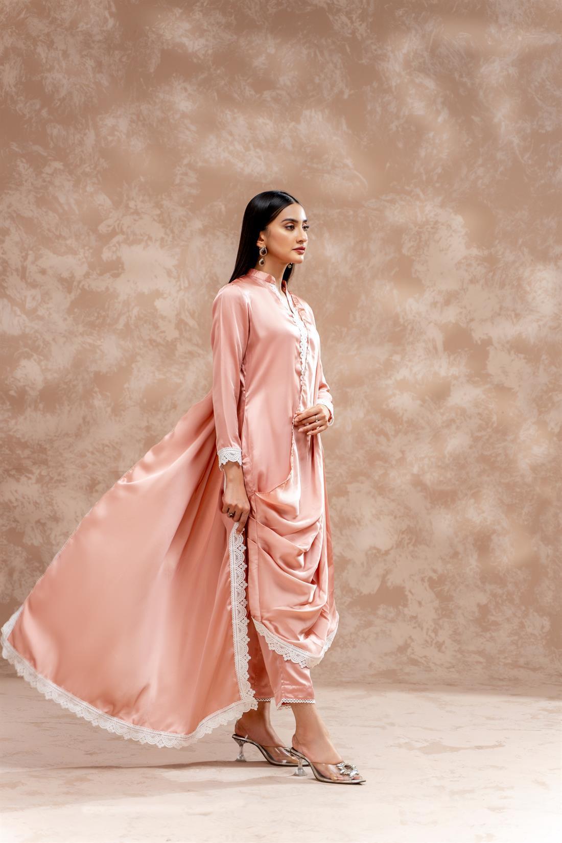Pink Raw Silk Zoya Festive Collection