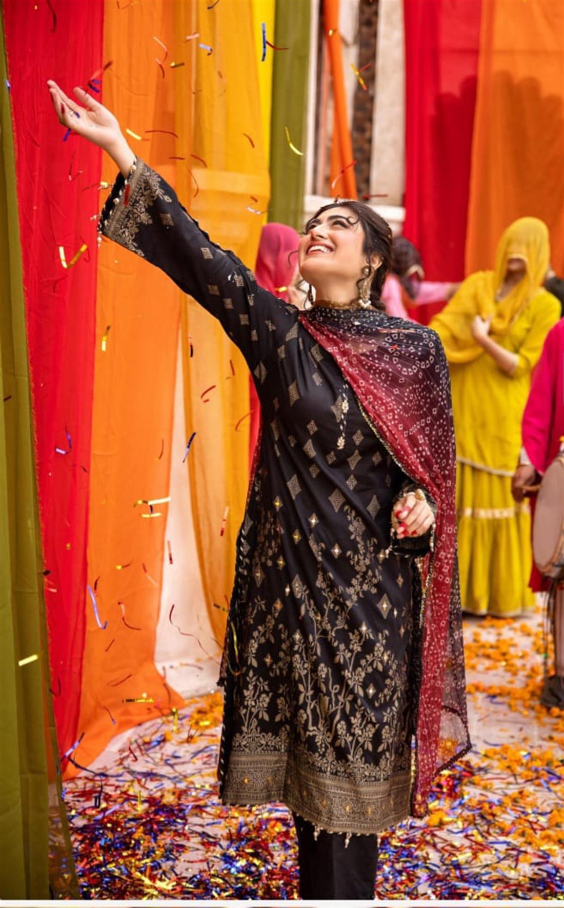 Black Embroidered Chiffon 3 Piece Cotton Lawn Suit