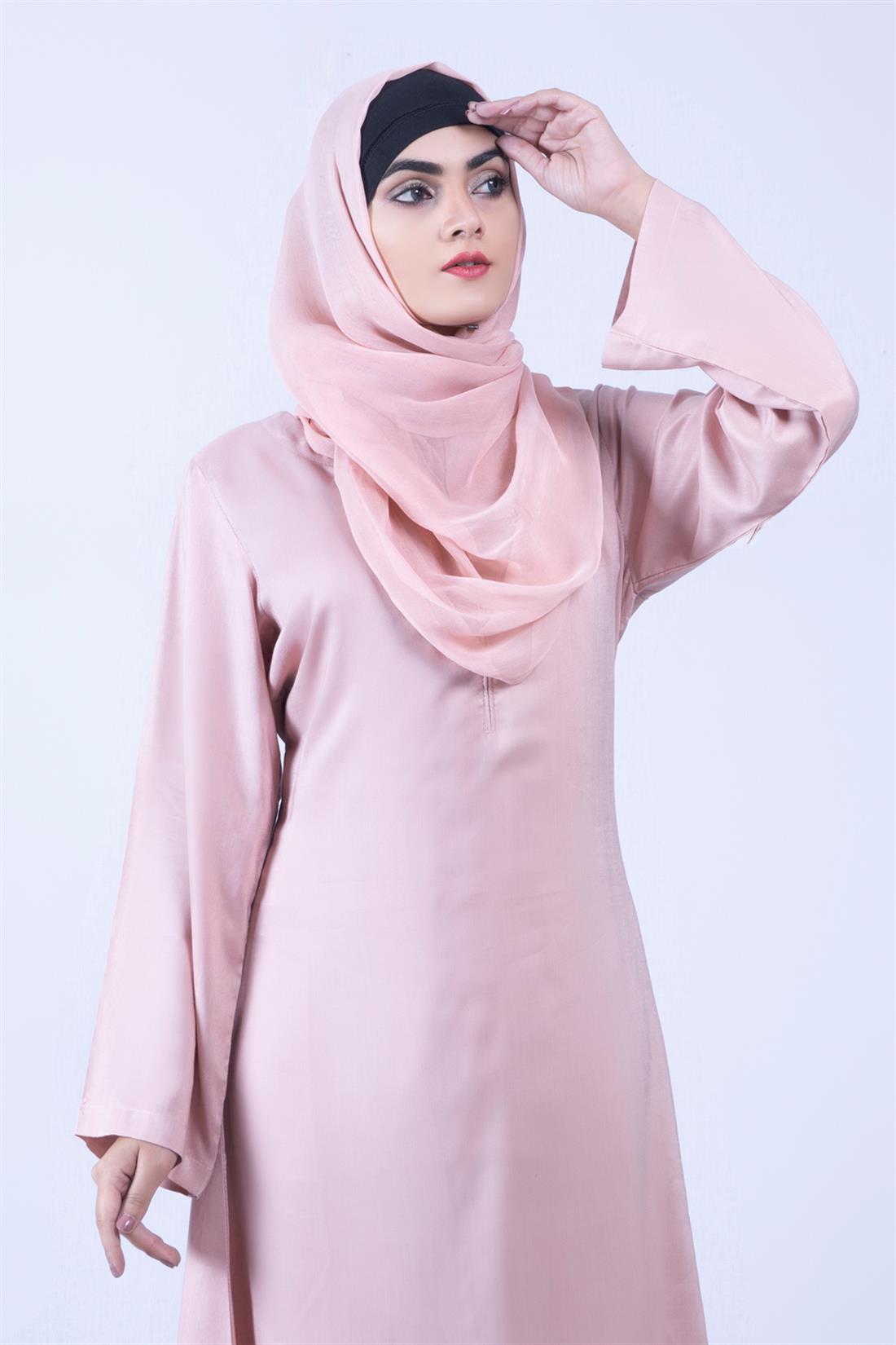 Tea Pink 3 Piece Linen Suit with Chiffon Dupatta & Trouser
