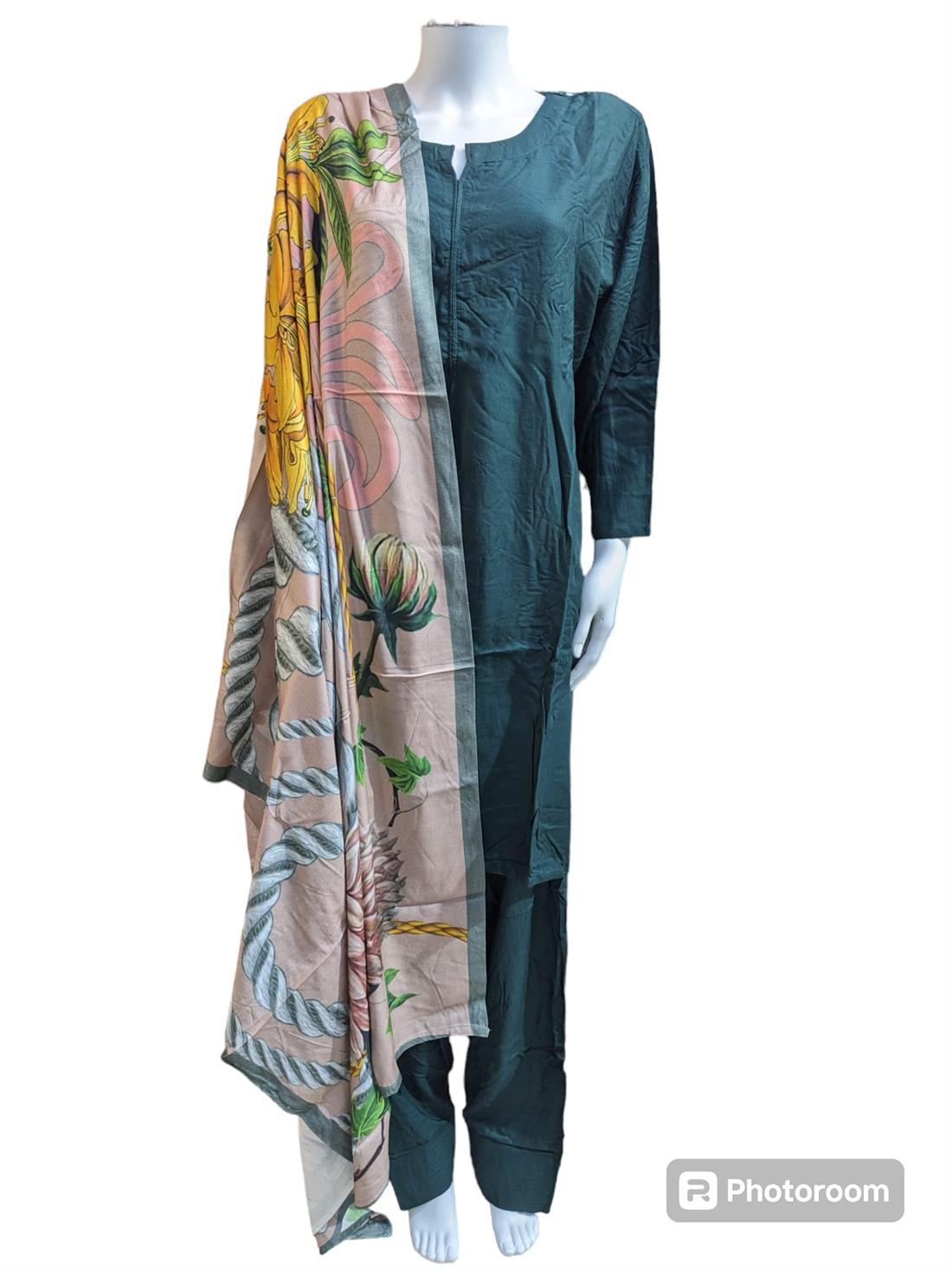 Dark Green Ladies 3 Piece Suit