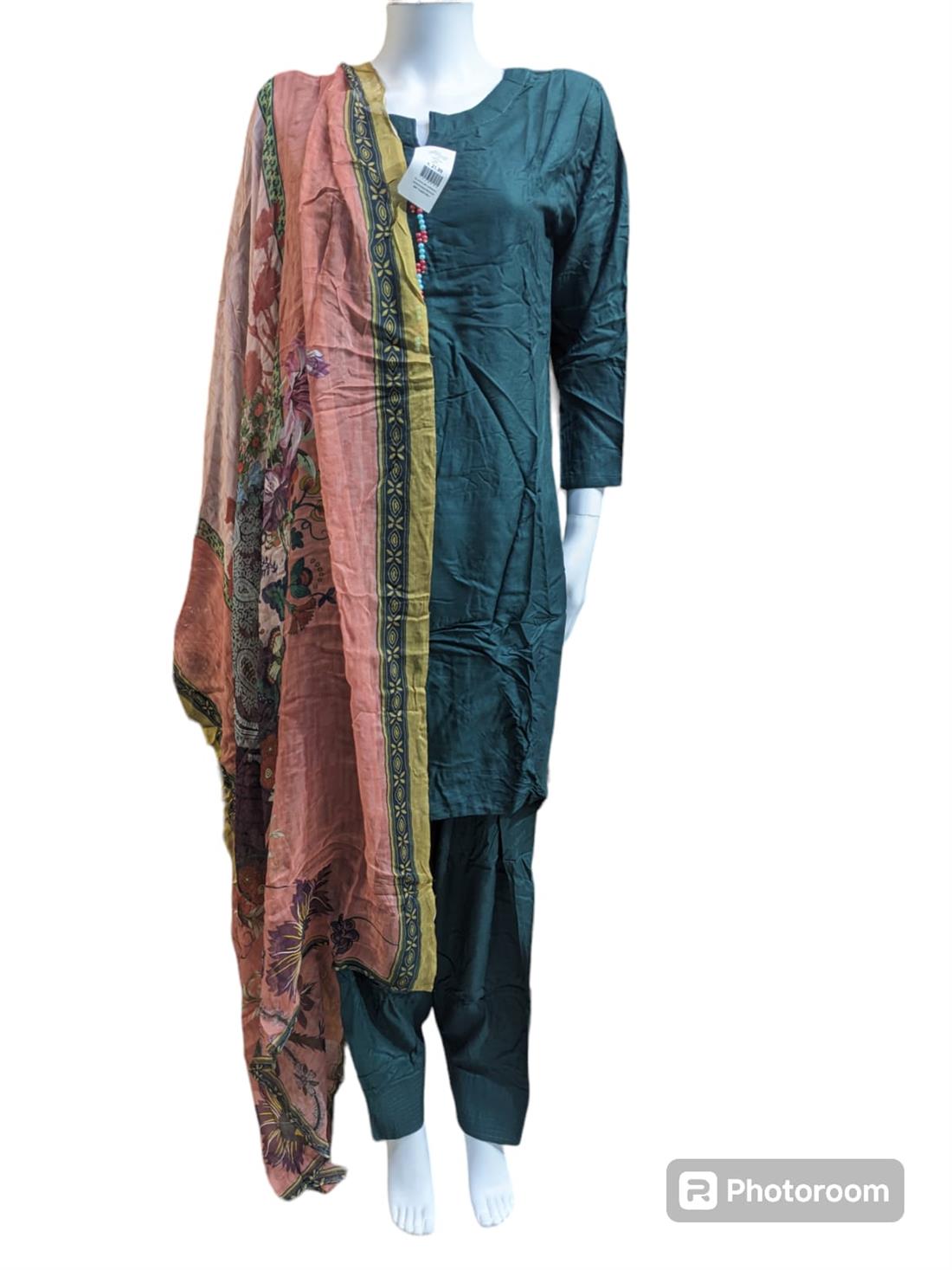 Dark Green Ladies 3 Piece Suit