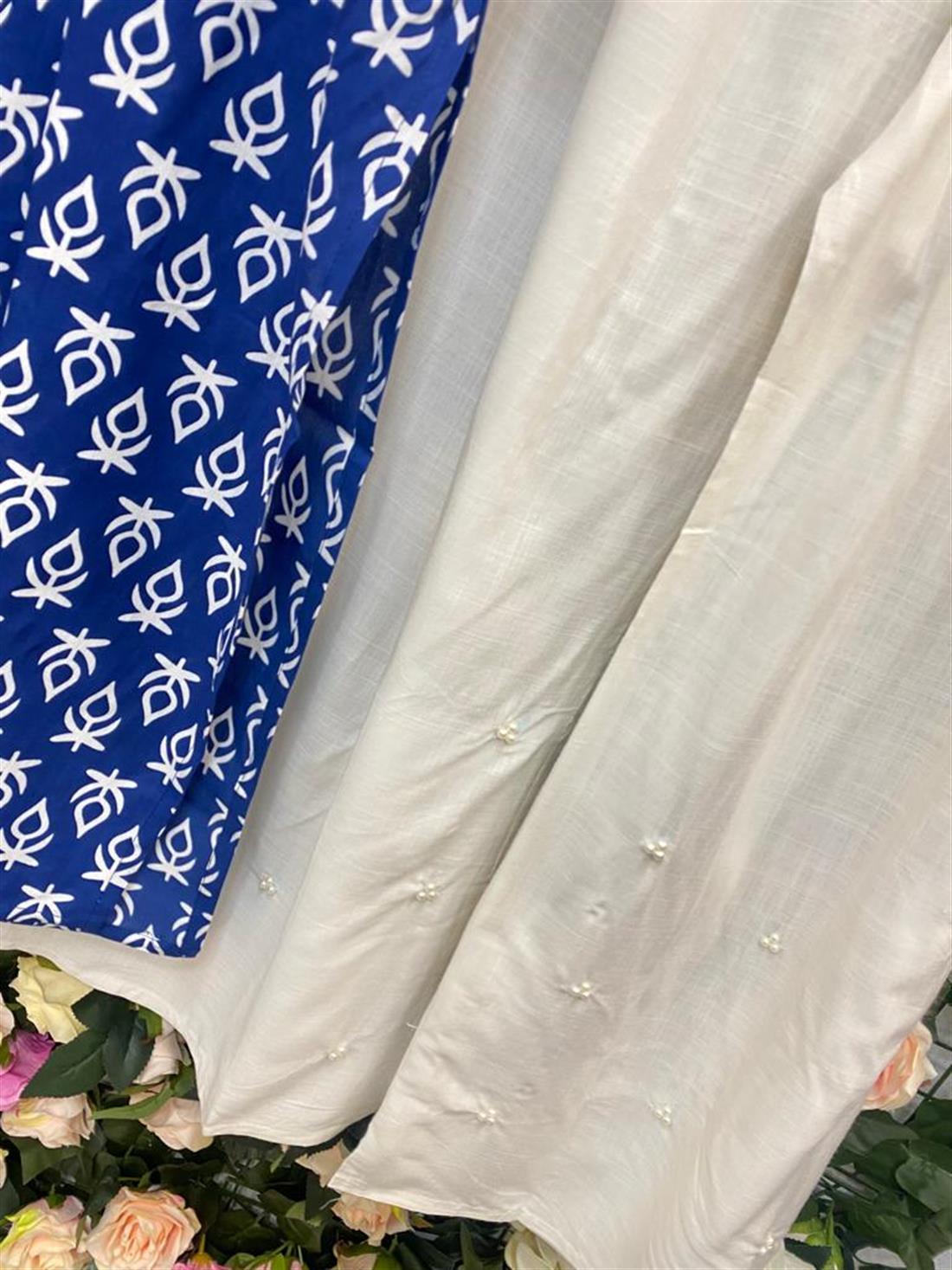 Blue & White Ladies Kurta
