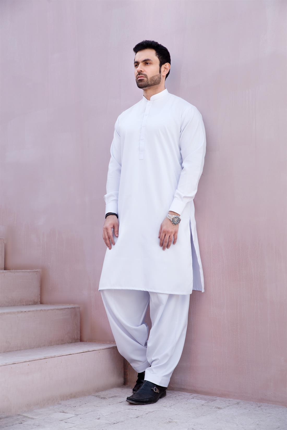 White Plain Shalwar Kameez